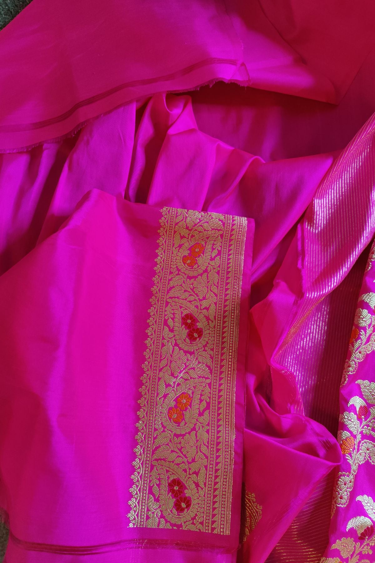 PINK SILK PURE JARI HANDLOOM BANARASI SAREE