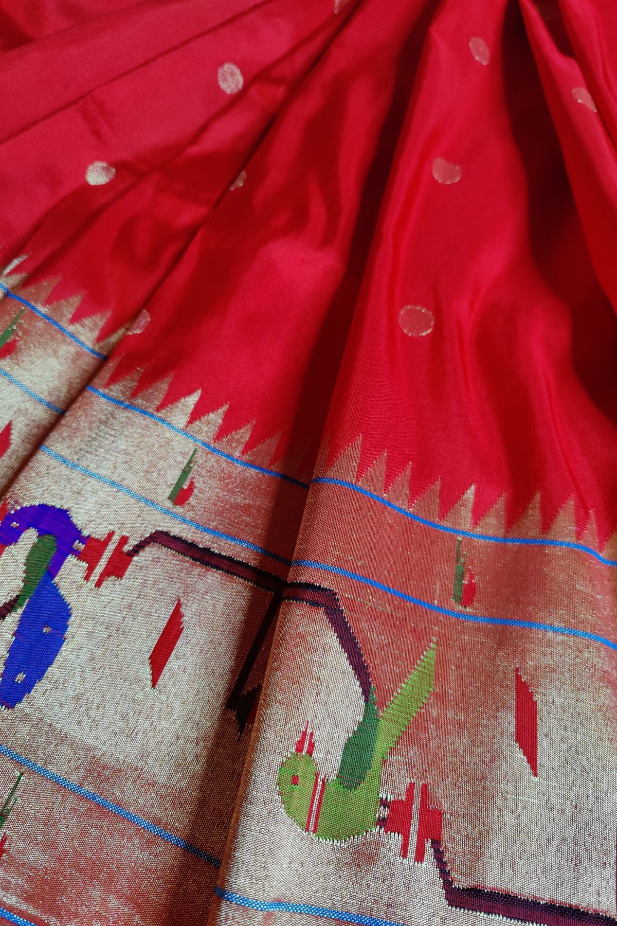 RED PURE SILK HANDLOOM PAITHANI SAREE