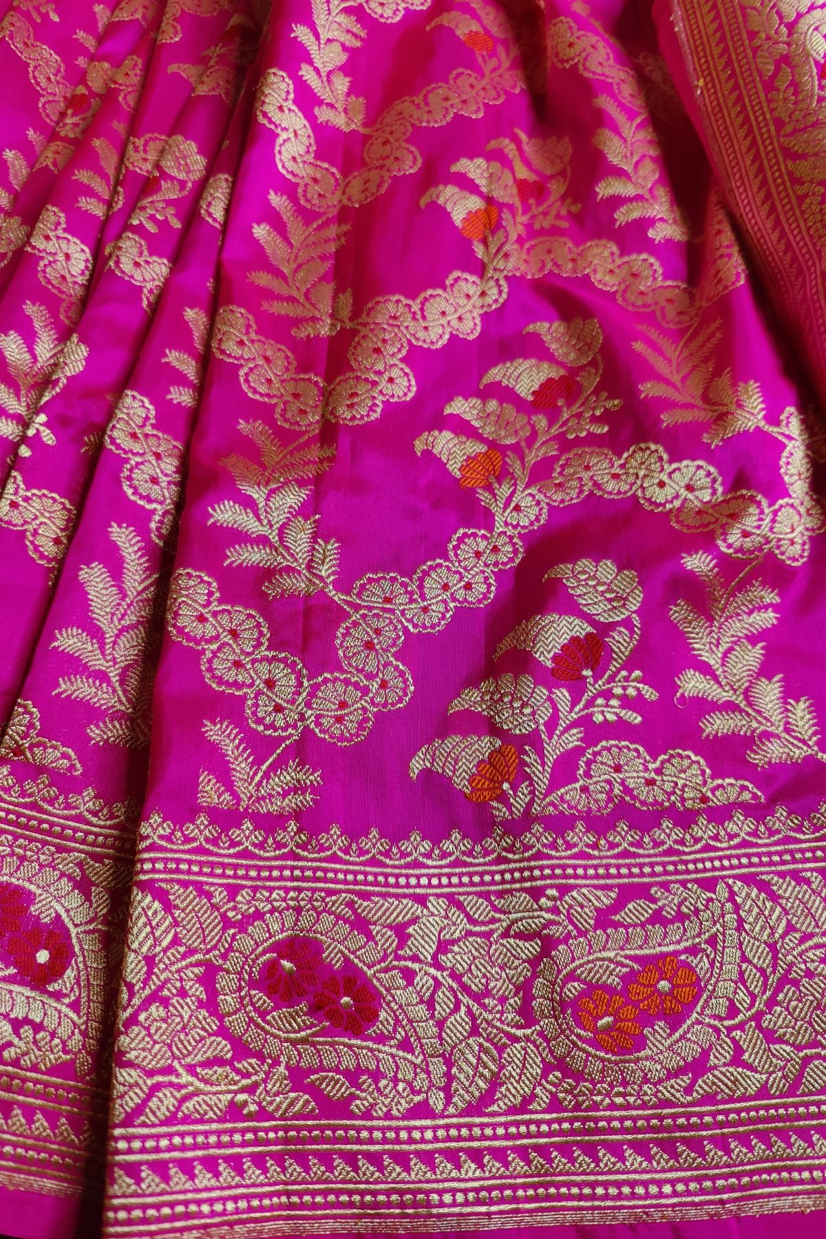 PINK SILK PURE JARI HANDLOOM BANARASI SAREE