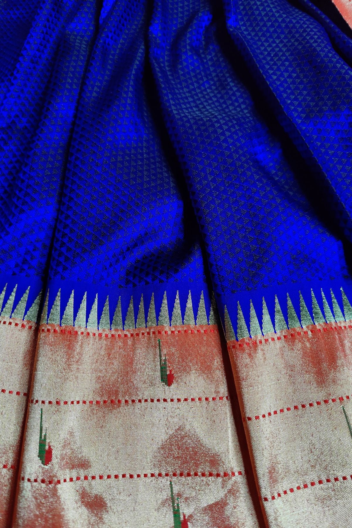 BLUE PURE SILK HANDLOOM PAITHANI SAREE