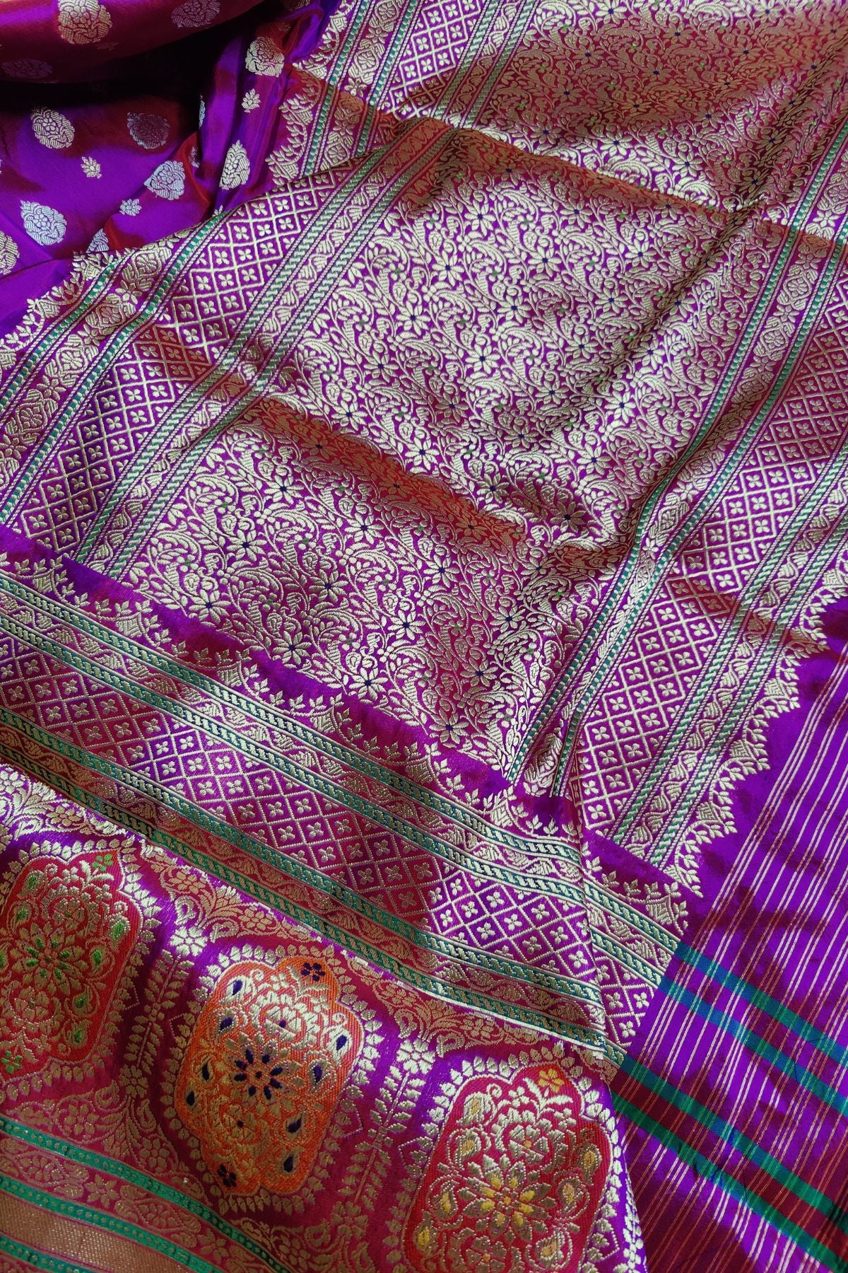 MAJENTA PINK PURE SILK HANDLOOM BANARASI SAREE