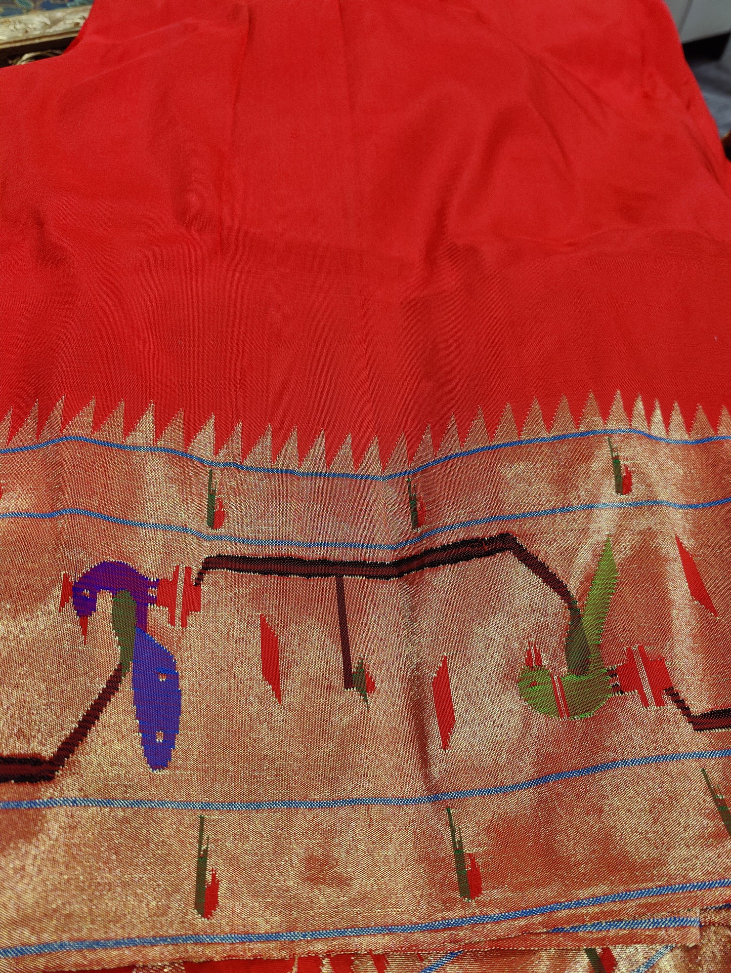 RED PURE SILK HANDLOOM PAITHANI SAREE