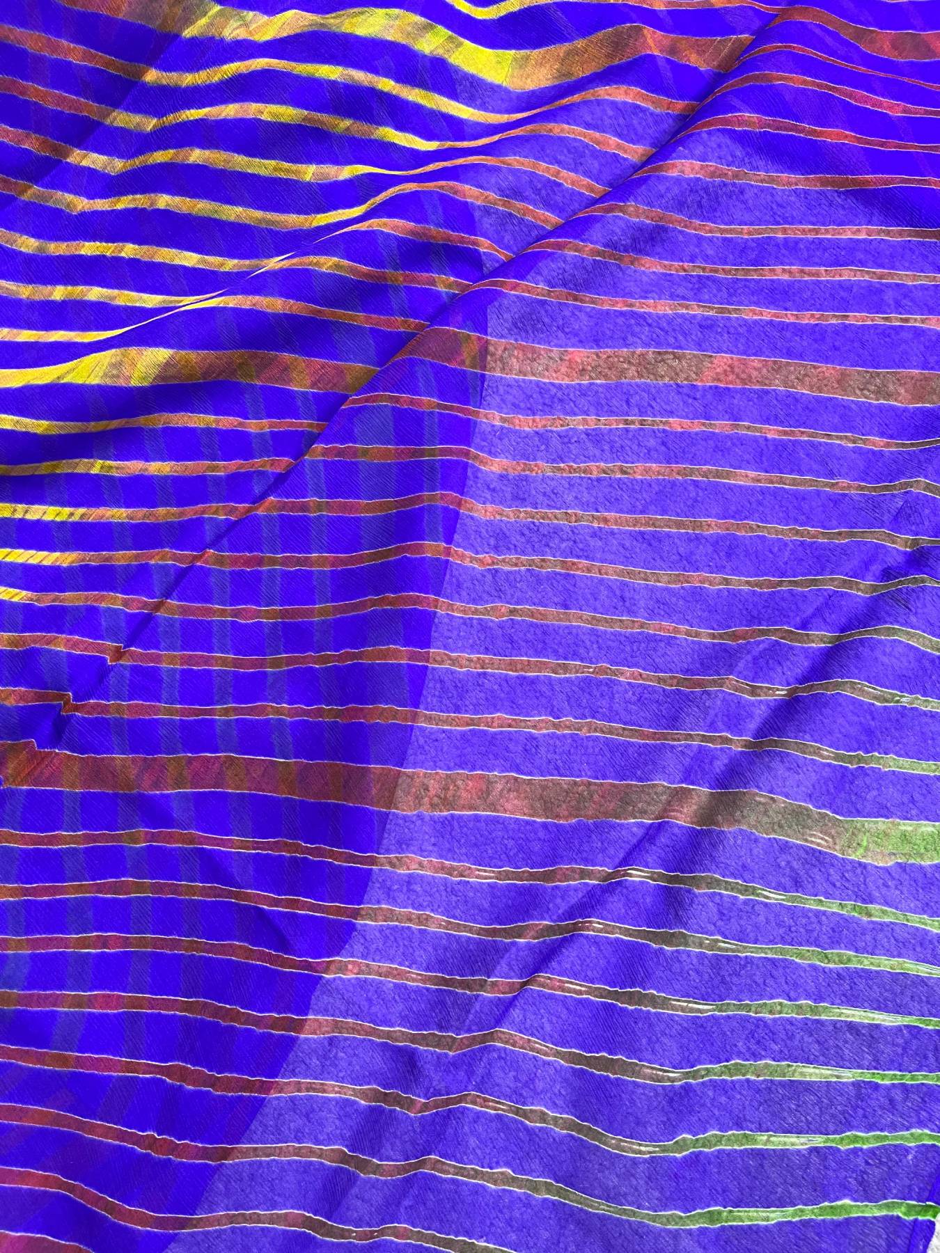 PURPULE CHIFFON PURE HANDLOOM LEHERIYA SAREE