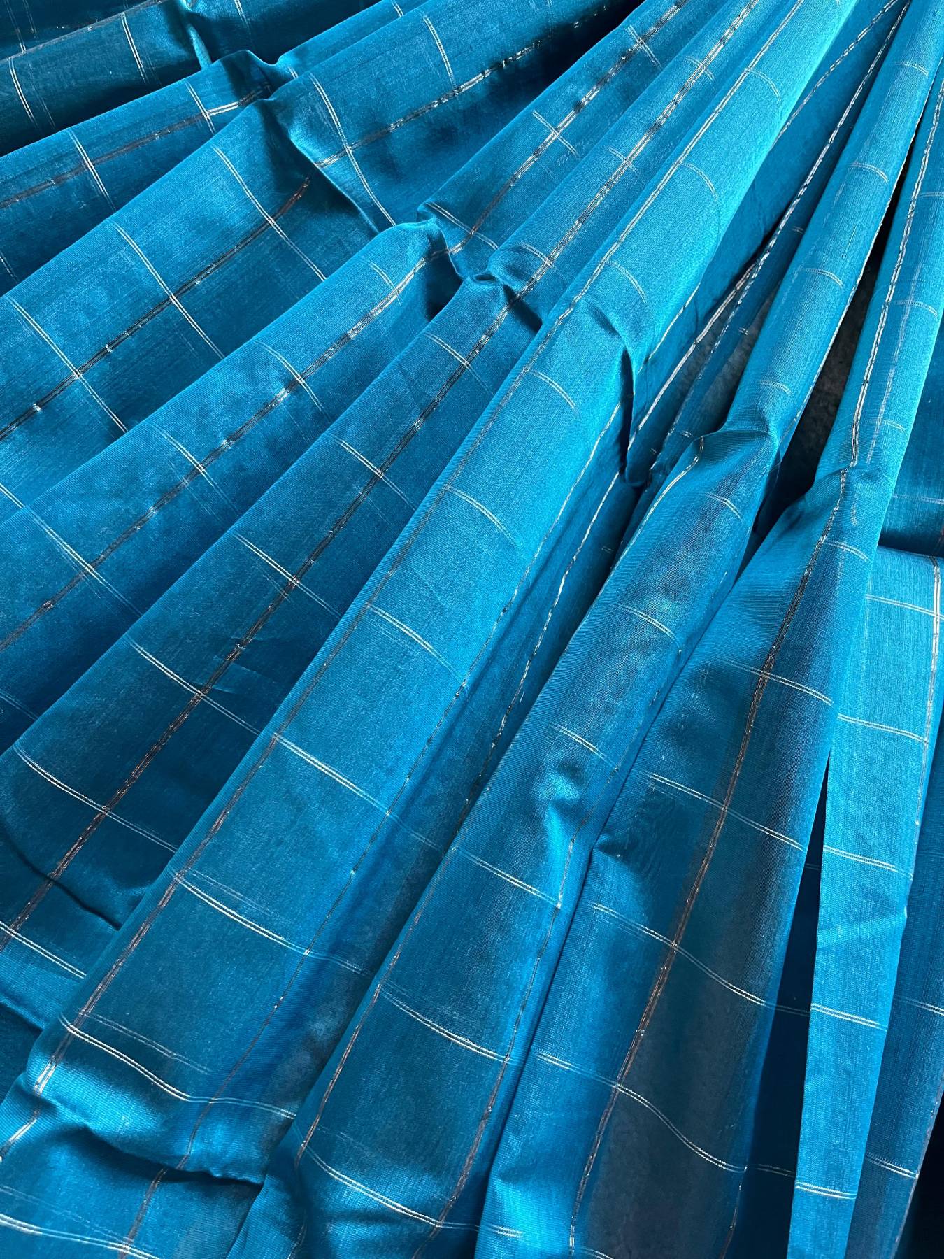 BLUE SICO PURE HANDLOOM MAHESHWARI SAREE