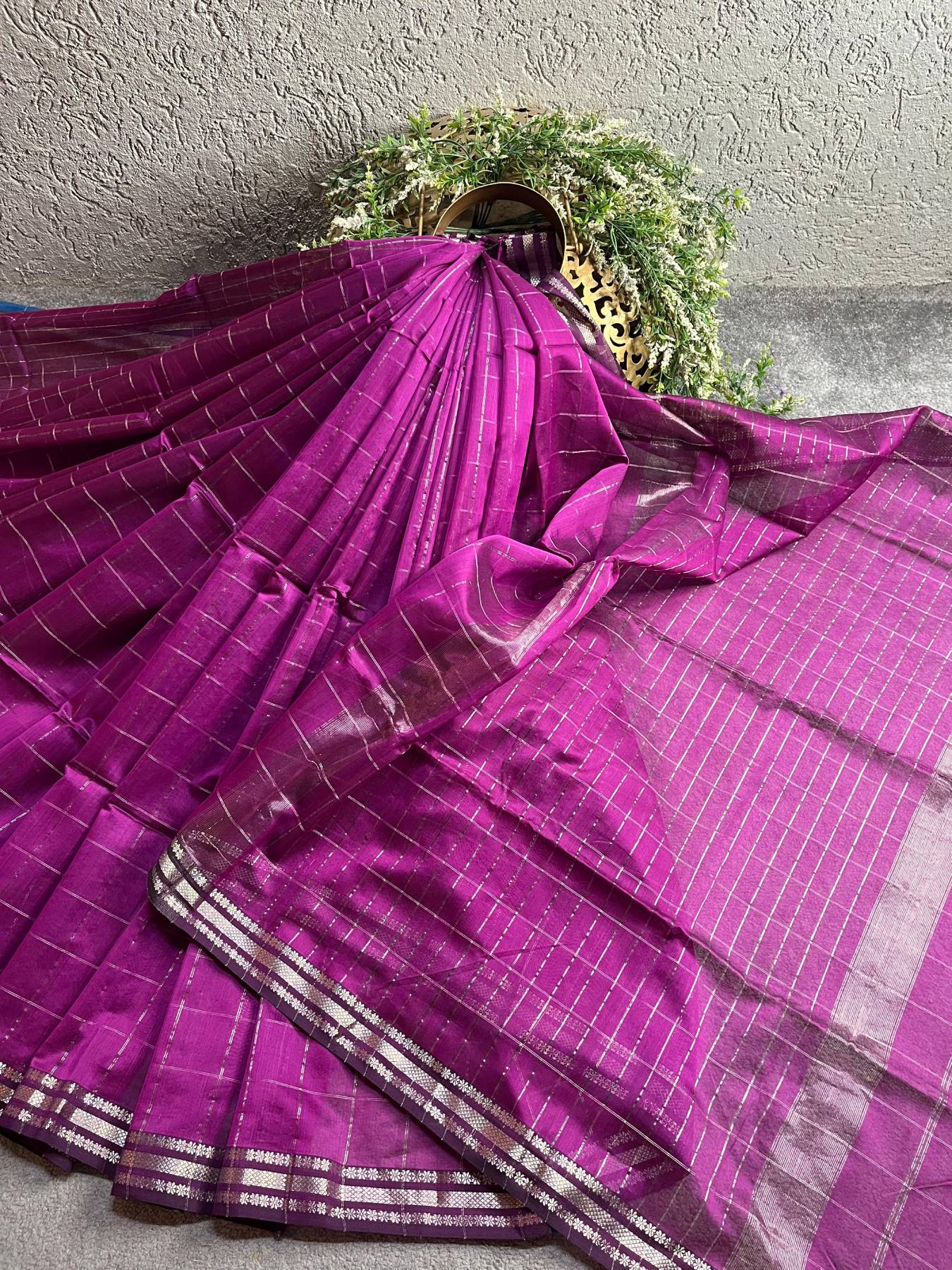 PINK SICO PURE HANDLOOM MAHESHWARI SAREE
