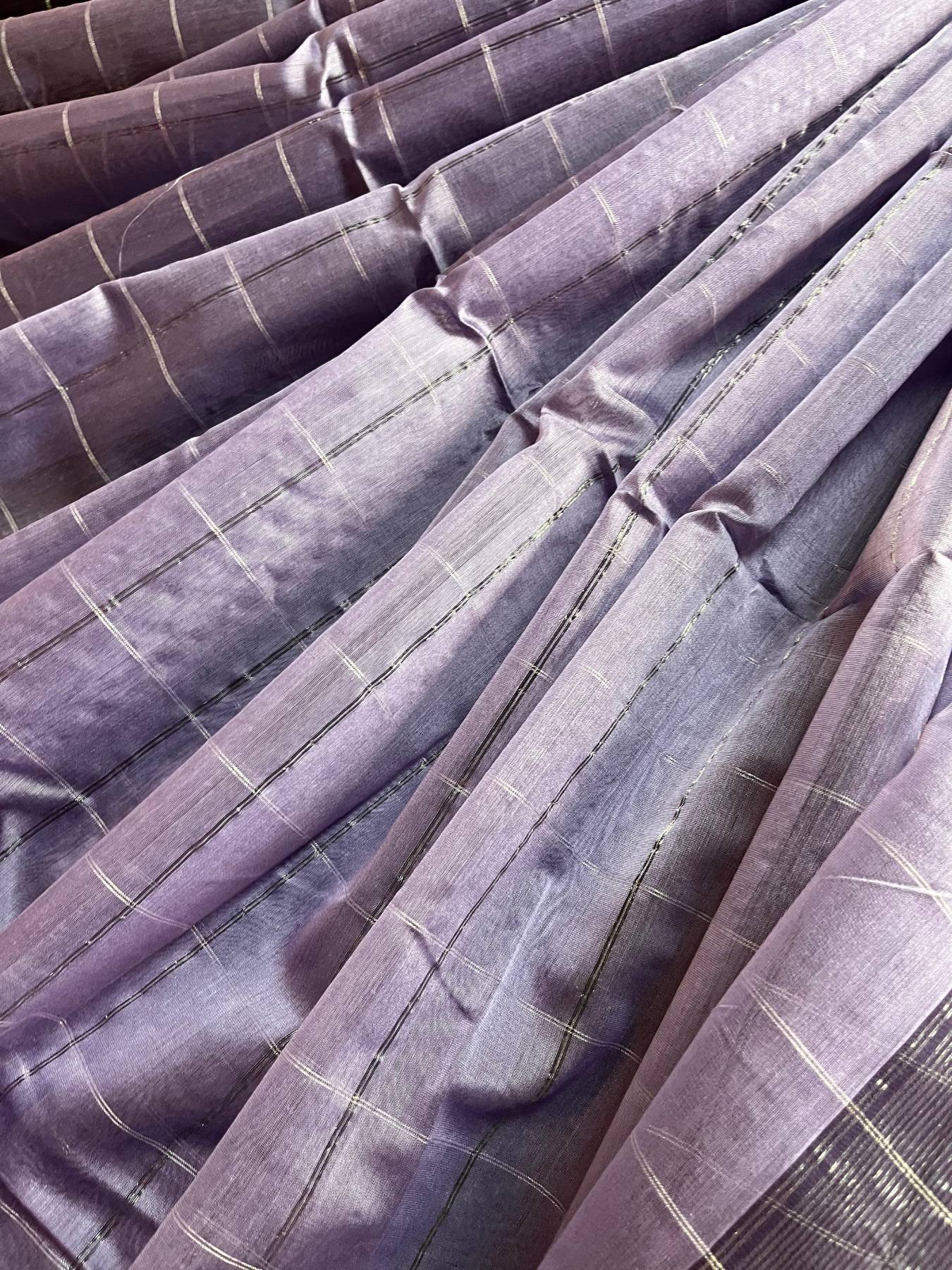 LAVENDER SICO PURE HANDLOOM MAHESHWARI SAREE