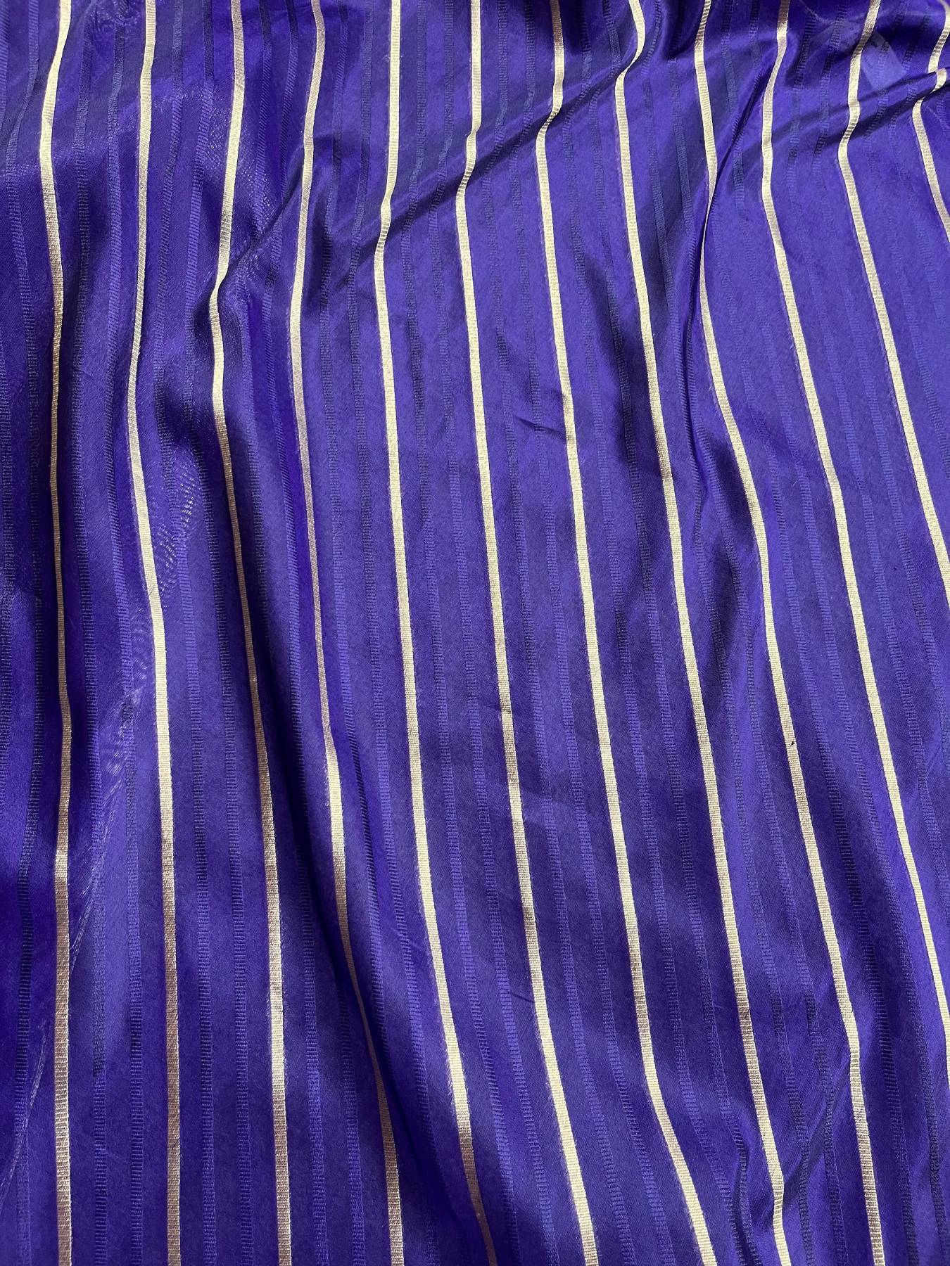 PURPLE TISSUE SILK PURE HANDLOOM BANARASI SAREE