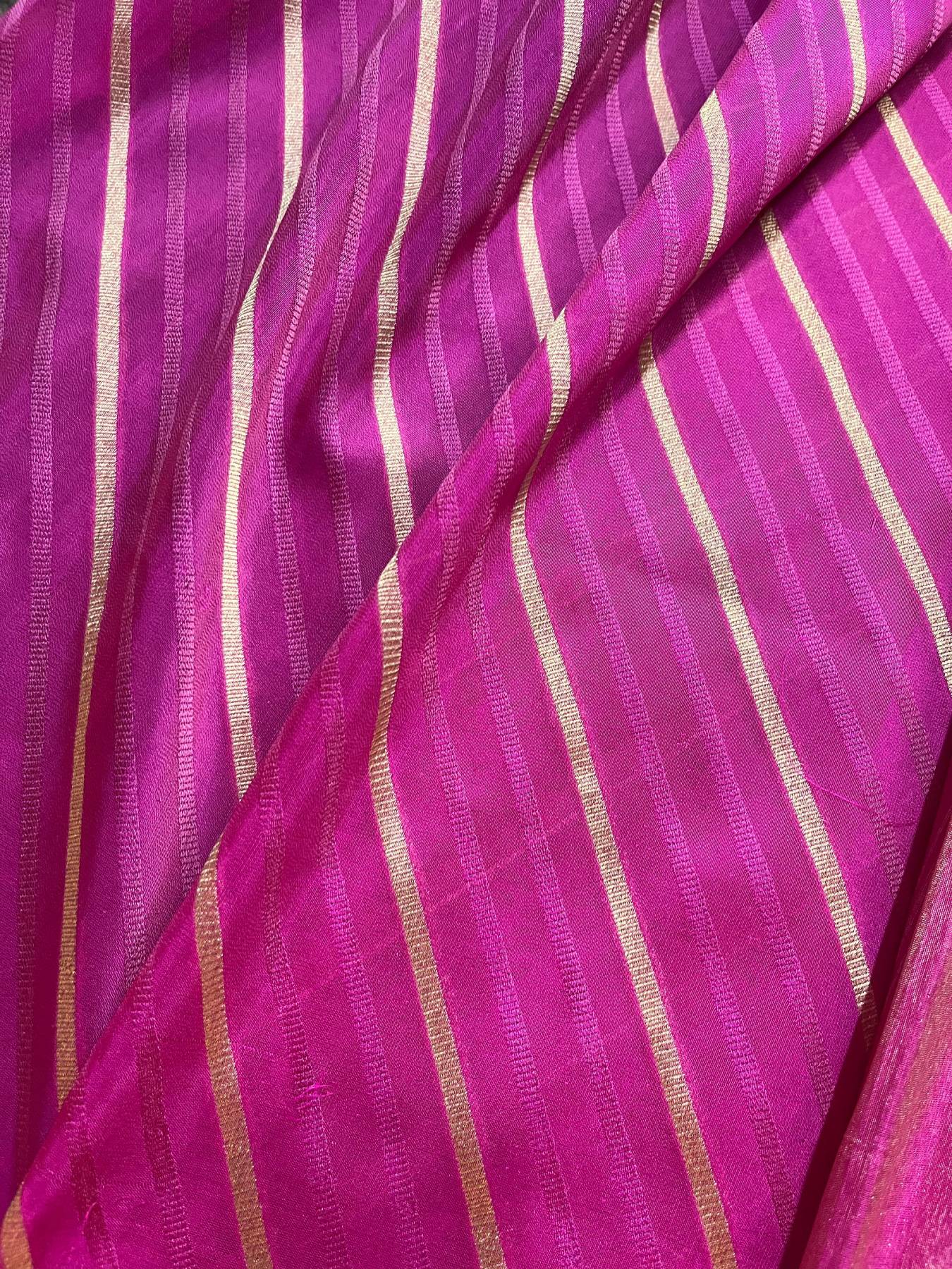 PINK TISSUE SILK PUTRE HANDLOOM BANARASI SAREE