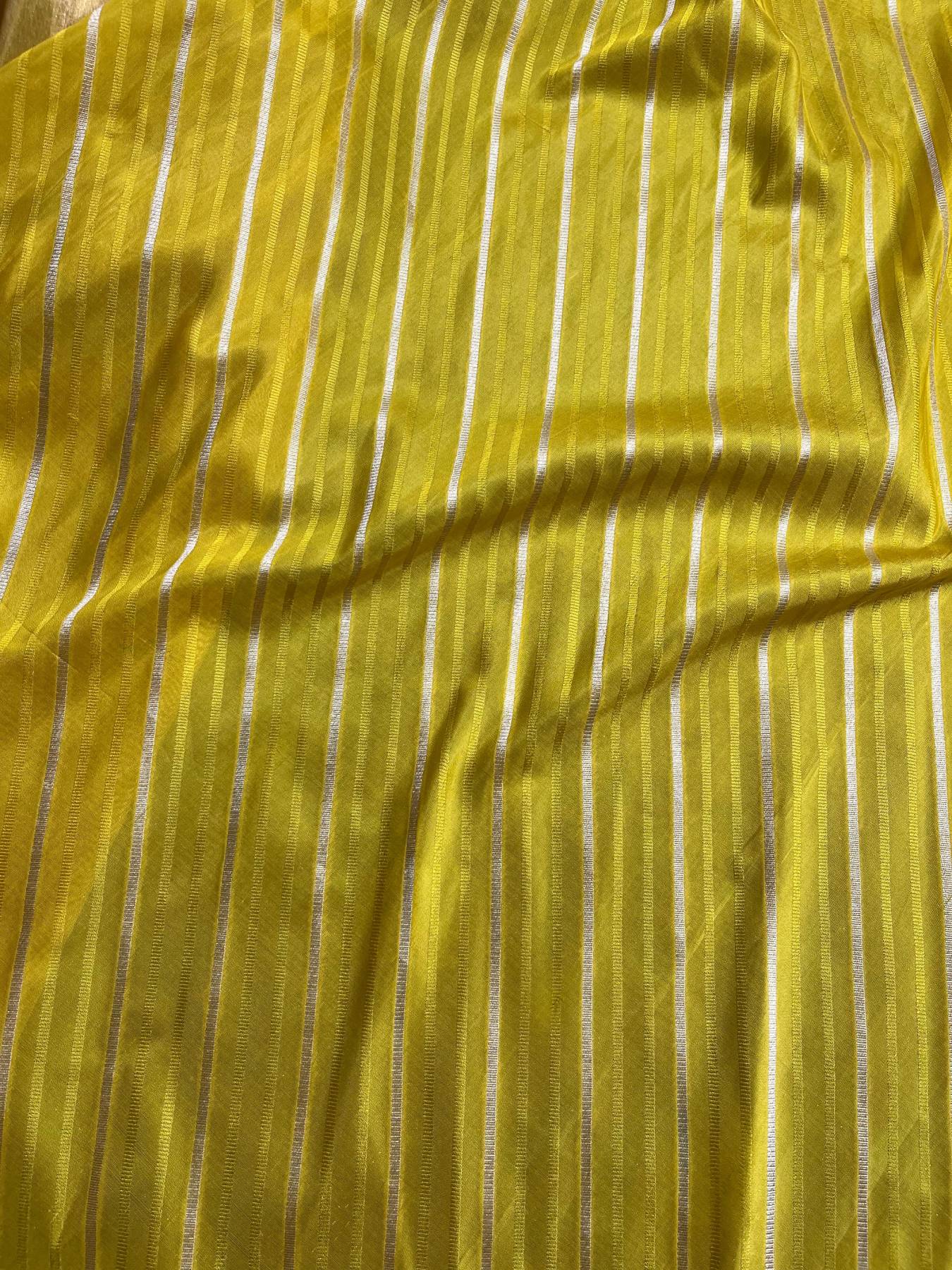 YELLOW TISSUE SILK PURE HANDLOOM BANARASI SAREE