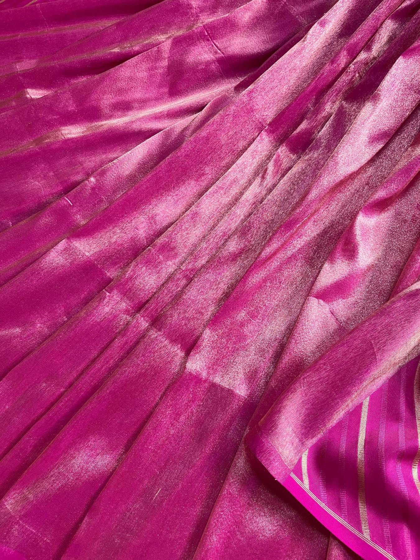 PINK TISSUE SILK PUTRE HANDLOOM BANARASI SAREE