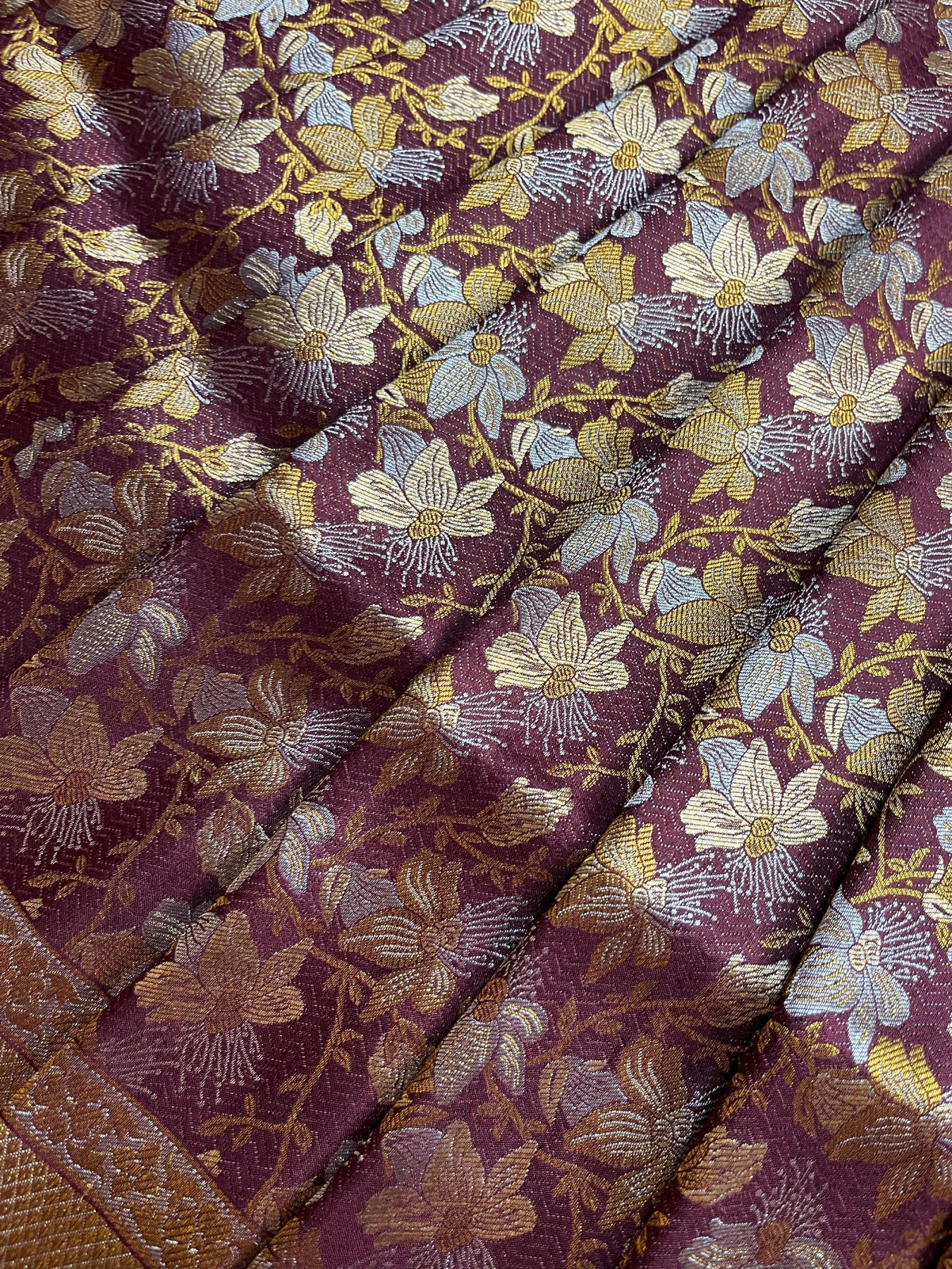 MAROON SILK PURE HANDLOOM BANARASI SAREE