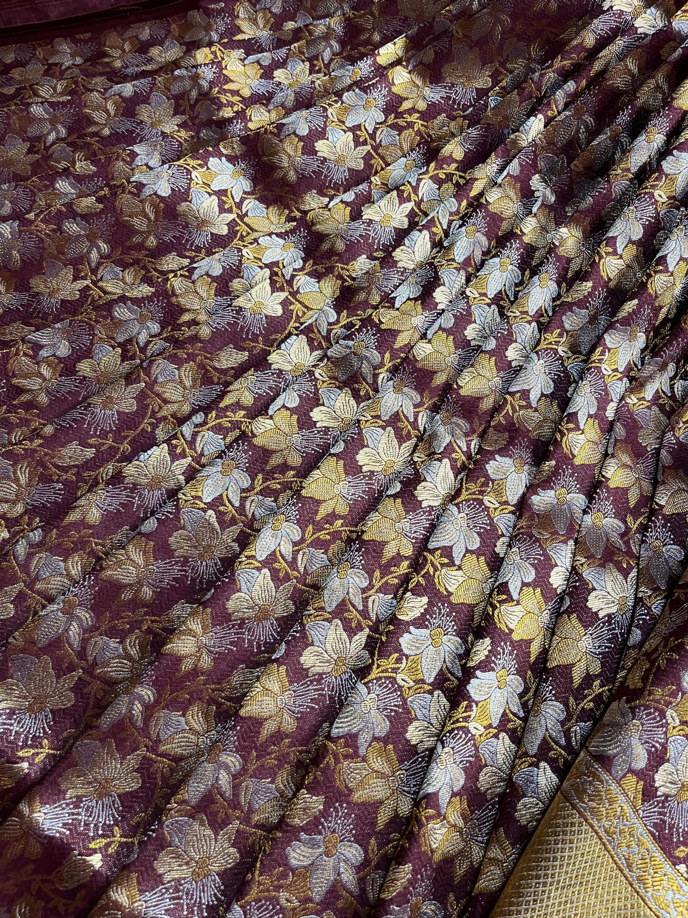 MAROON SILK PURE HANDLOOM BANARASI SAREE
