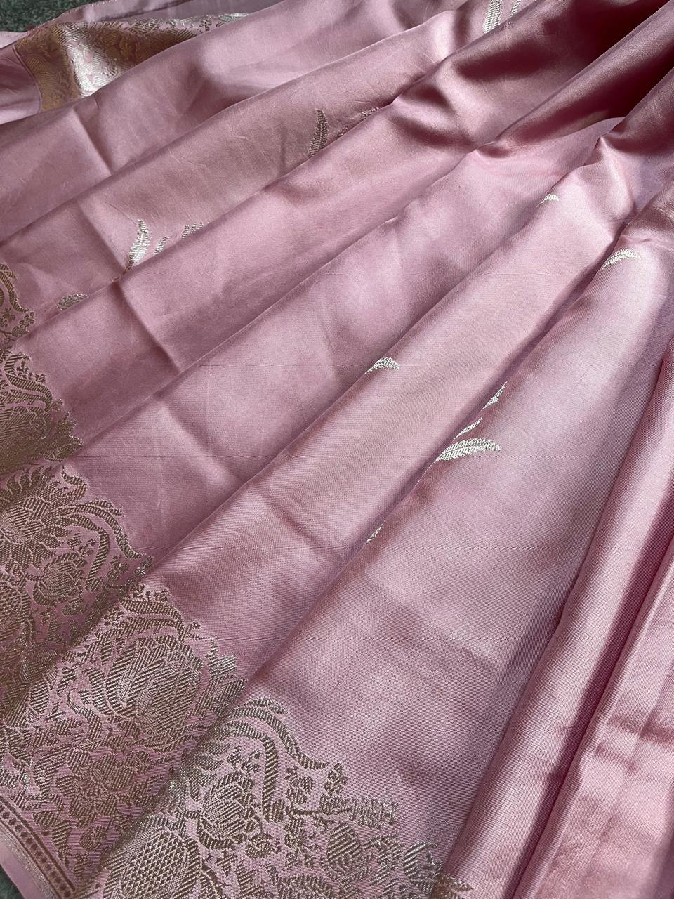 PINK BOTH SIDE SILK PURE HANDLOOM BANARASI SAREE