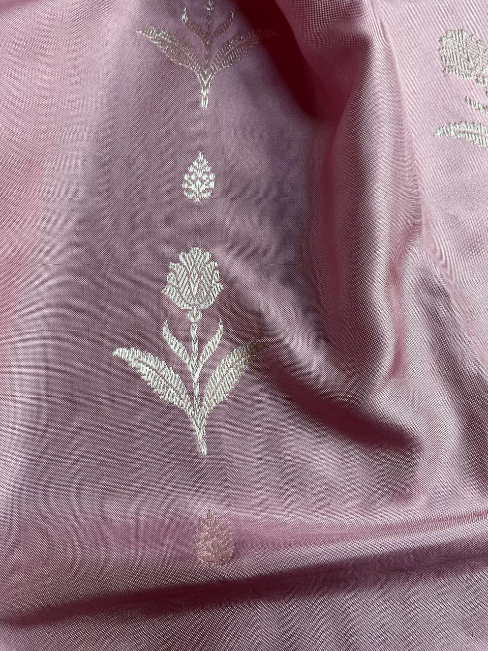 PINK BOTH SIDE SILK PURE HANDLOOM BANARASI SAREE