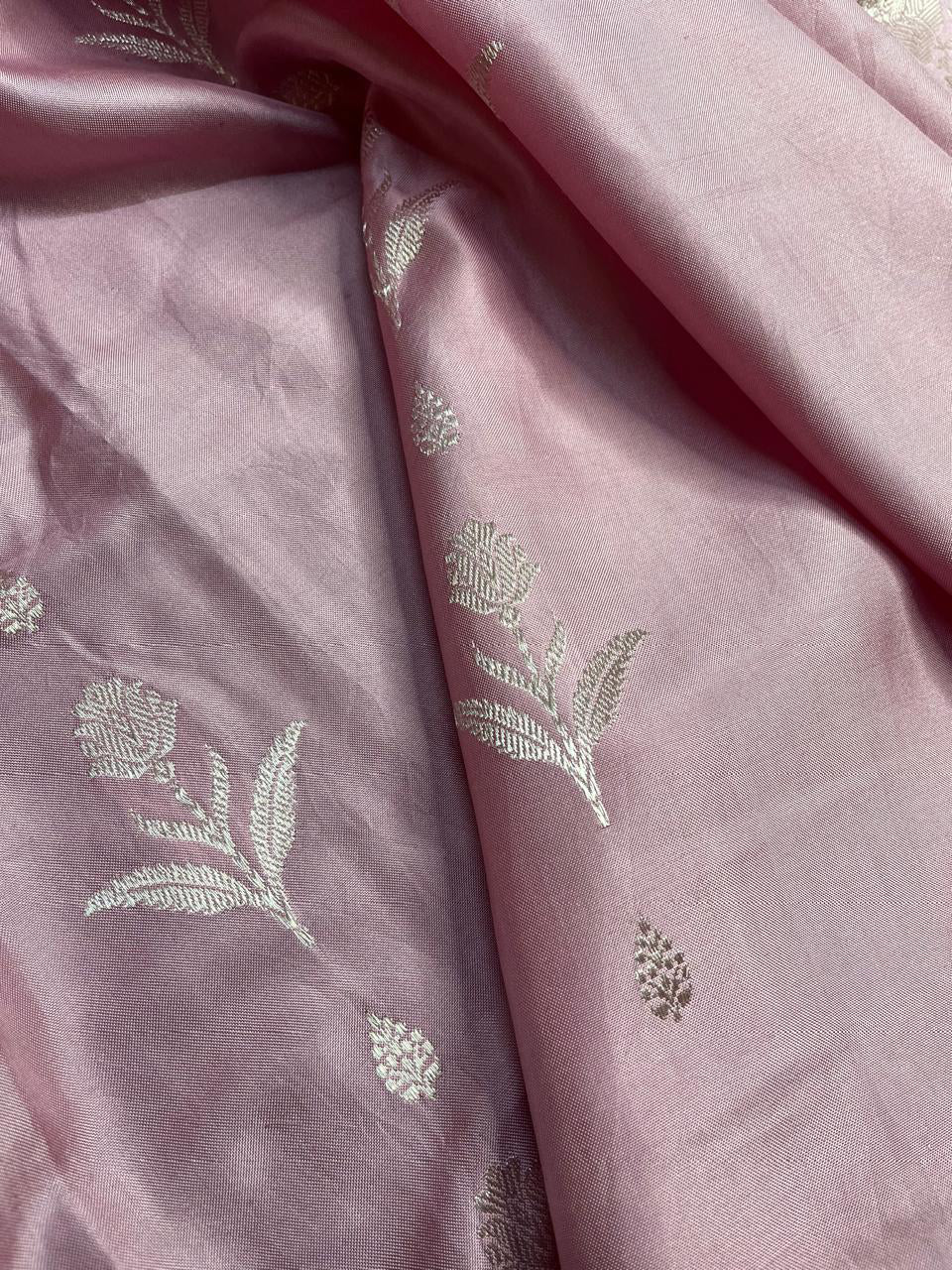 PINK BOTH SIDE SILK PURE HANDLOOM BANARASI SAREE