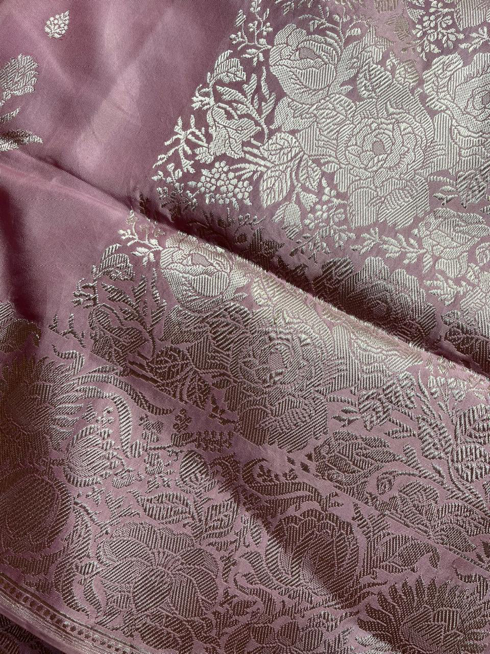 PINK BOTH SIDE SILK PURE HANDLOOM BANARASI SAREE