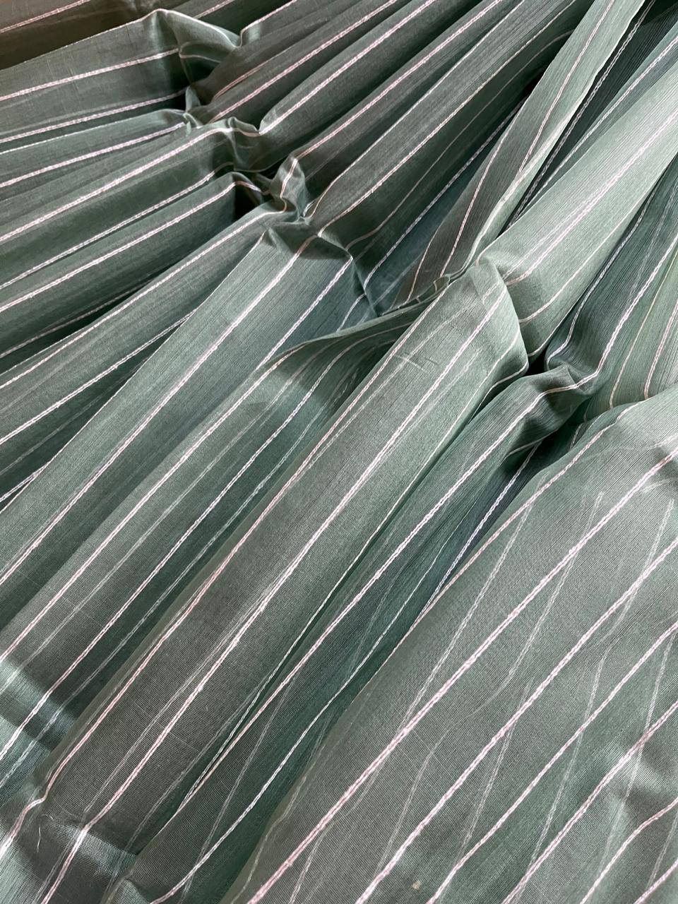 SEA BLUE SICO PURE HANDLOOM MAHESHWARI SAREE