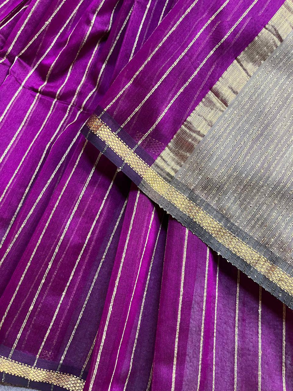 MAJENTA PINK SICO PURE HANDLOOM MAHESHWARI