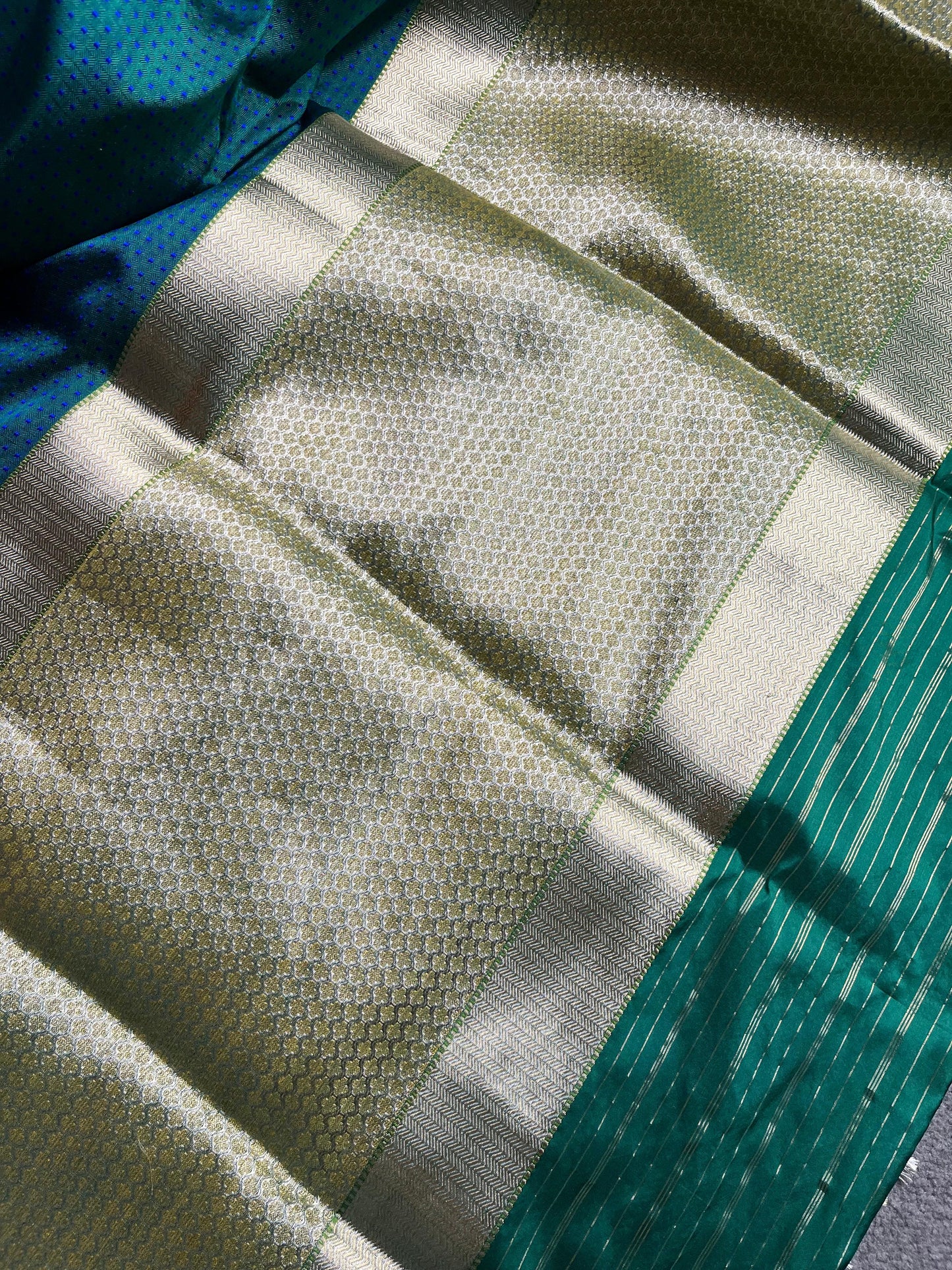 BLUE AND ROYAL BLUE SILK PURE HANDLOOM DO RUKHI BANARASI SAREE