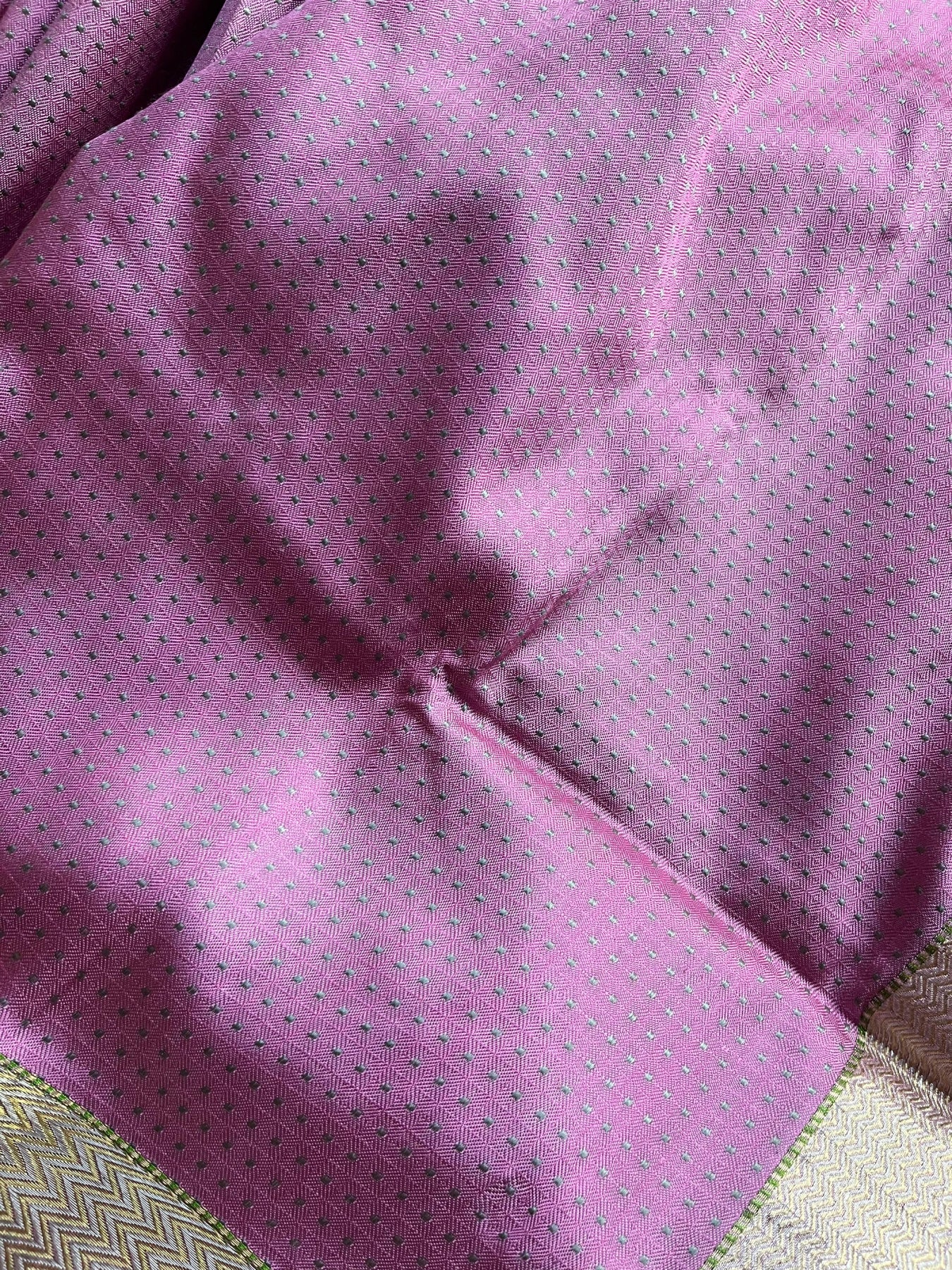 LILAC AND PINK SILK PURE HANDLOOM DO RUKHI BANARASI SAREE