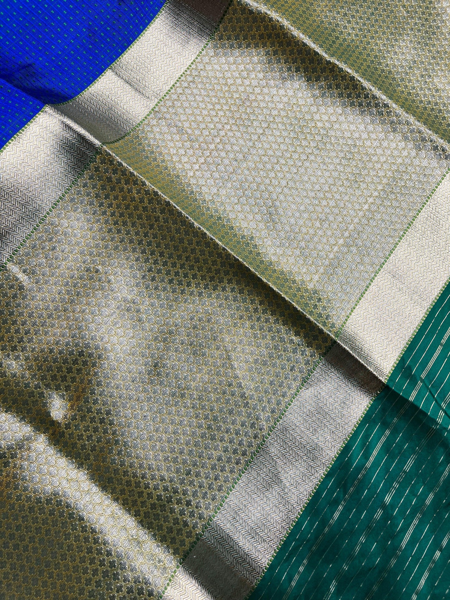 BLUE AND ROYAL BLUE SILK PURE HANDLOOM DO RUKHI BANARASI SAREE