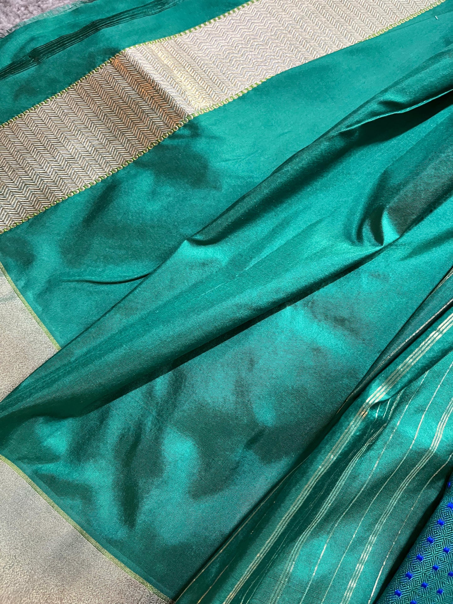 BLUE AND ROYAL BLUE SILK PURE HANDLOOM DO RUKHI BANARASI SAREE