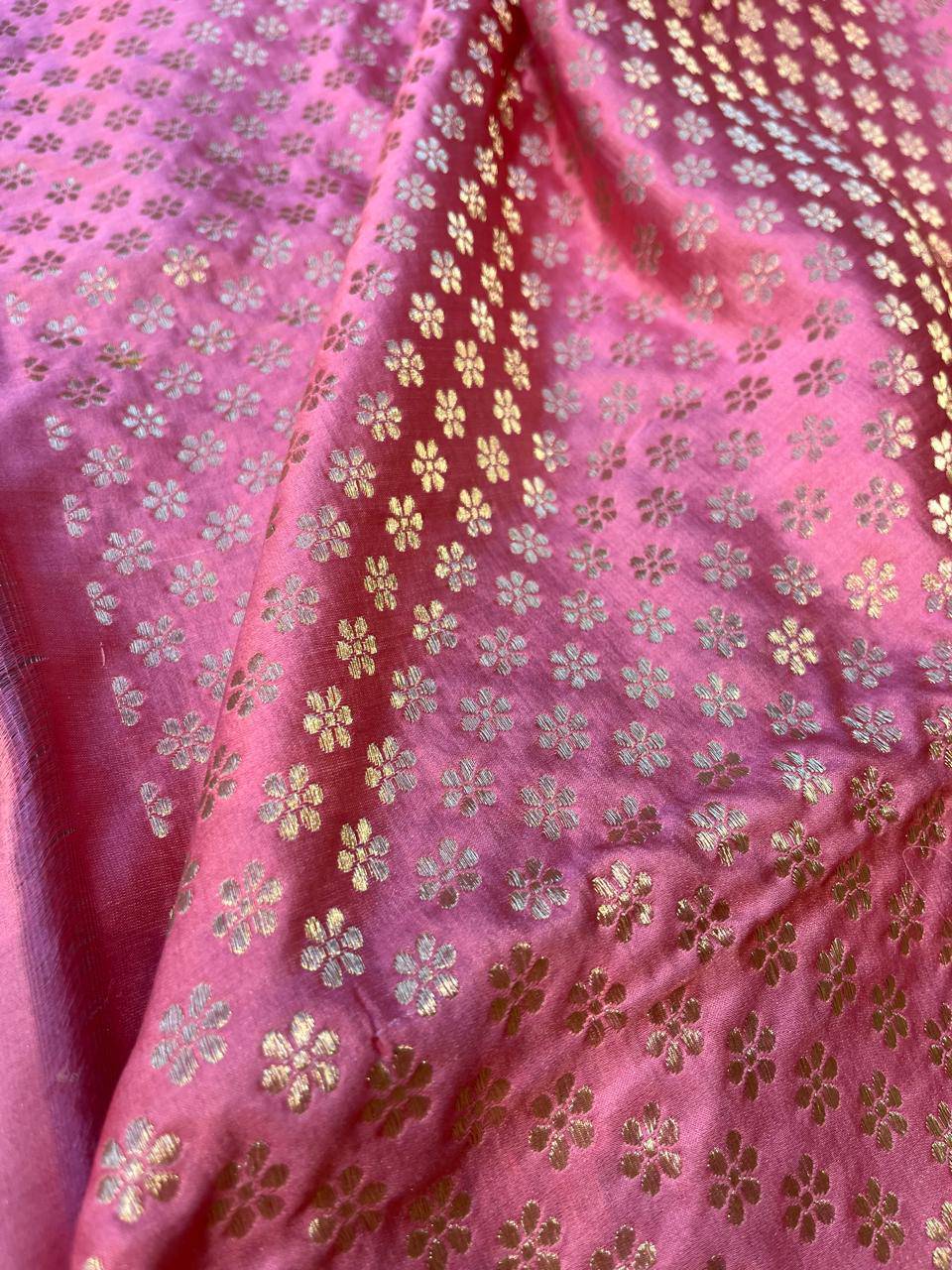 LIME GREEN MUSHROO SILK PURE HANDLOOM BANARASI SAREE