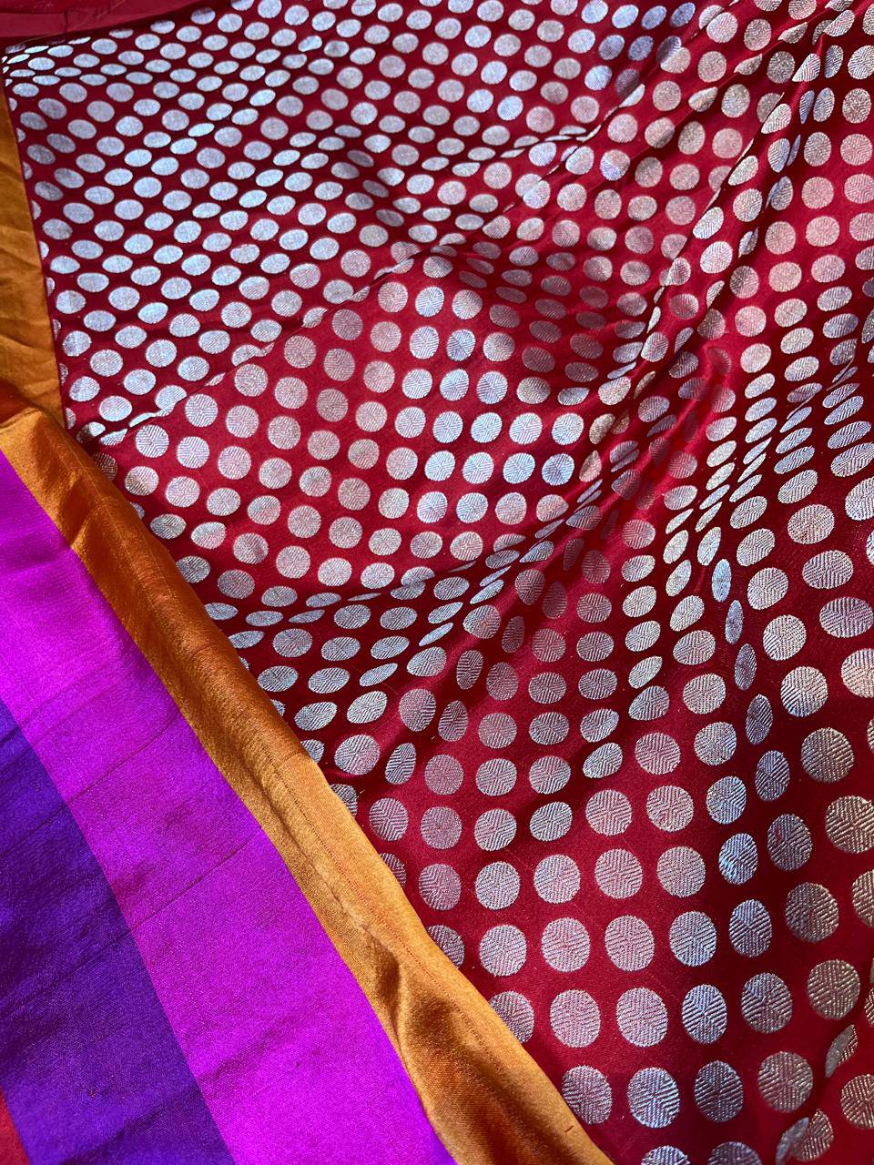 YELLOW MUSHROO SILK PURE HANDLOOM BANARASI SAREE