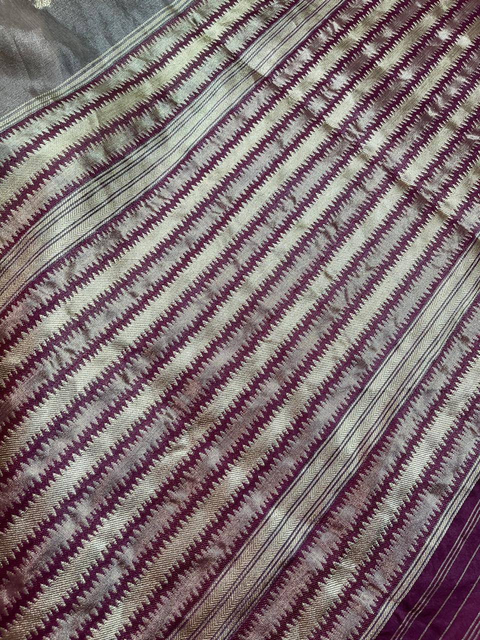 BIEGE KORA TISSUE PURE HANDLOOM BANARASI SAREE