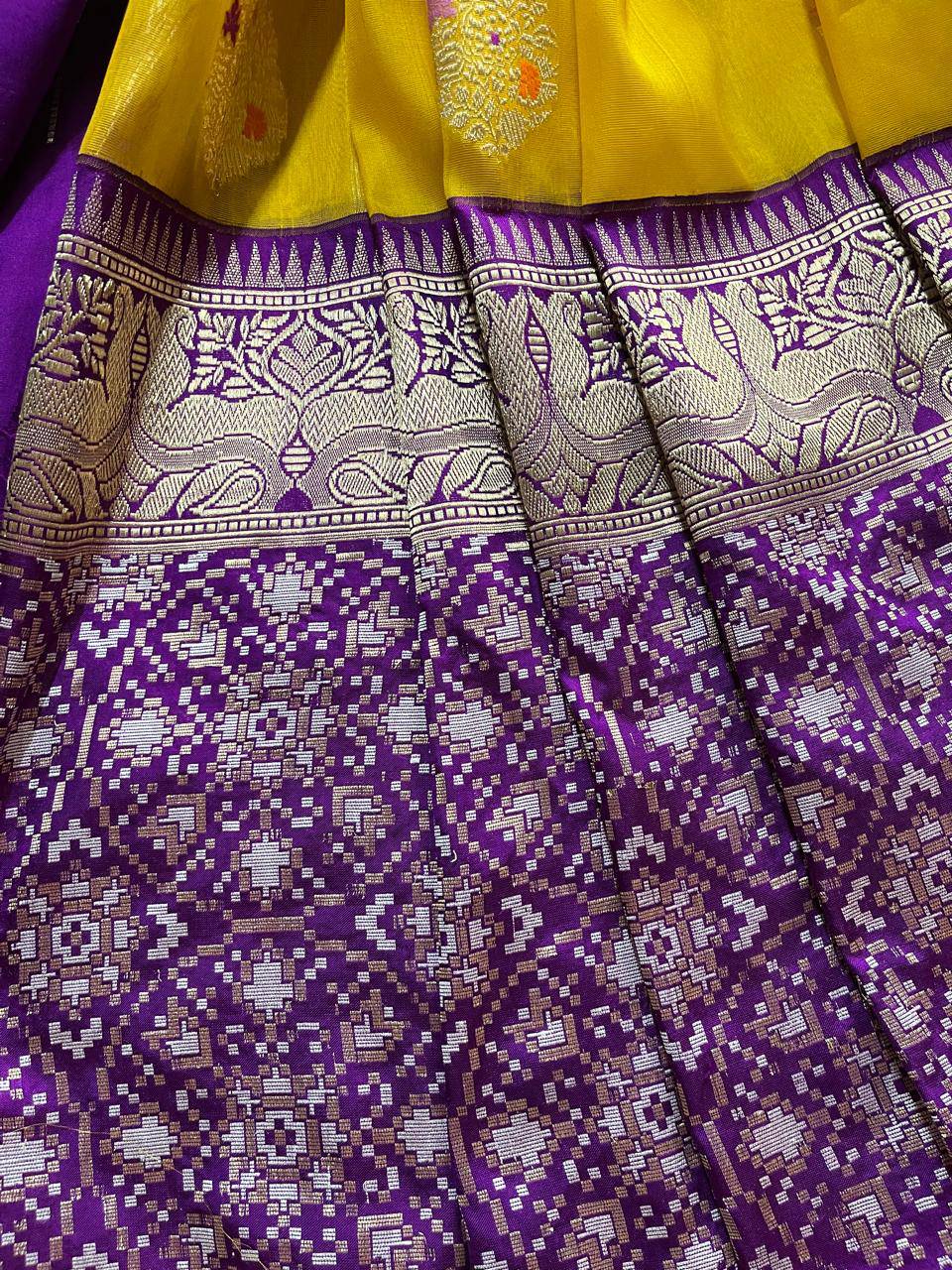 YELLOW KORA PURE HANDLOOM BANARASI SAREE