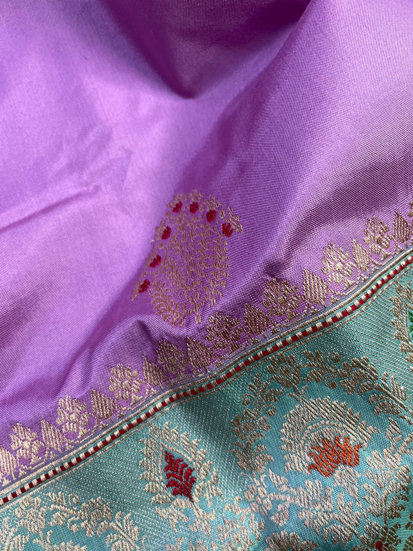 LILAC PINK SILK PURE HANDLOOM BANARASI SAREE