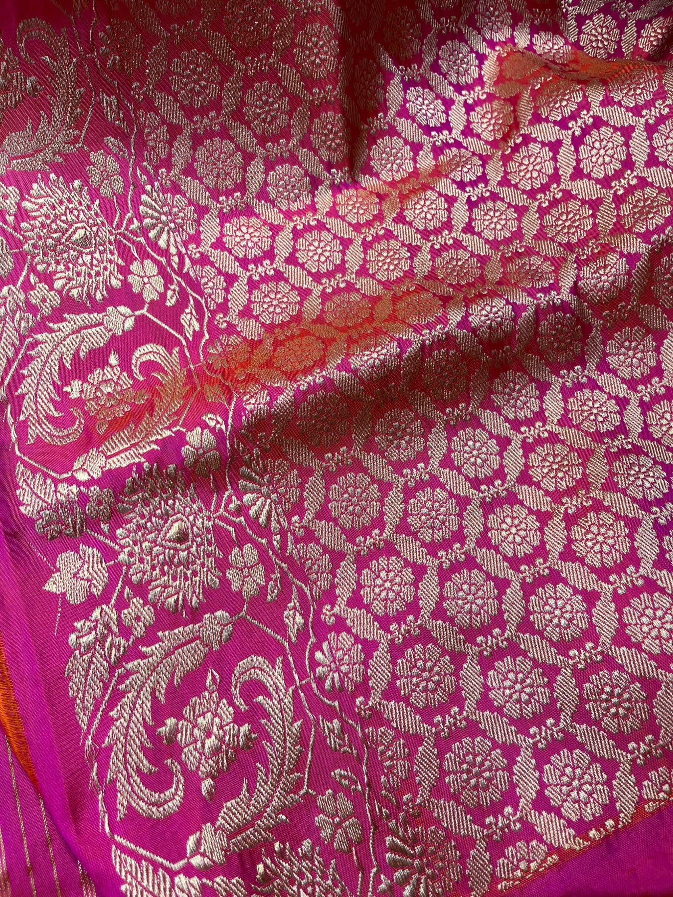 PEACH PINK SILK PURE HANDLOOM BANARASI SAREE