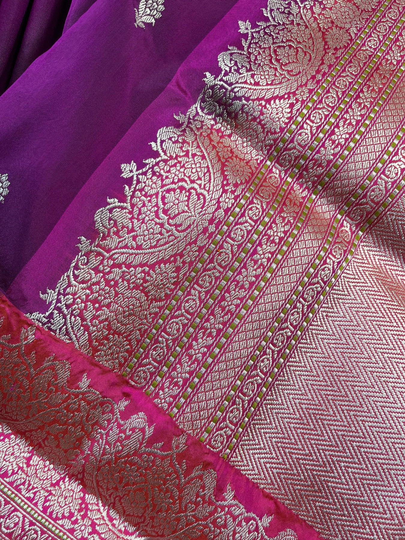 PURPLE SILK PURE HANDLOOM BANARASI SAREE