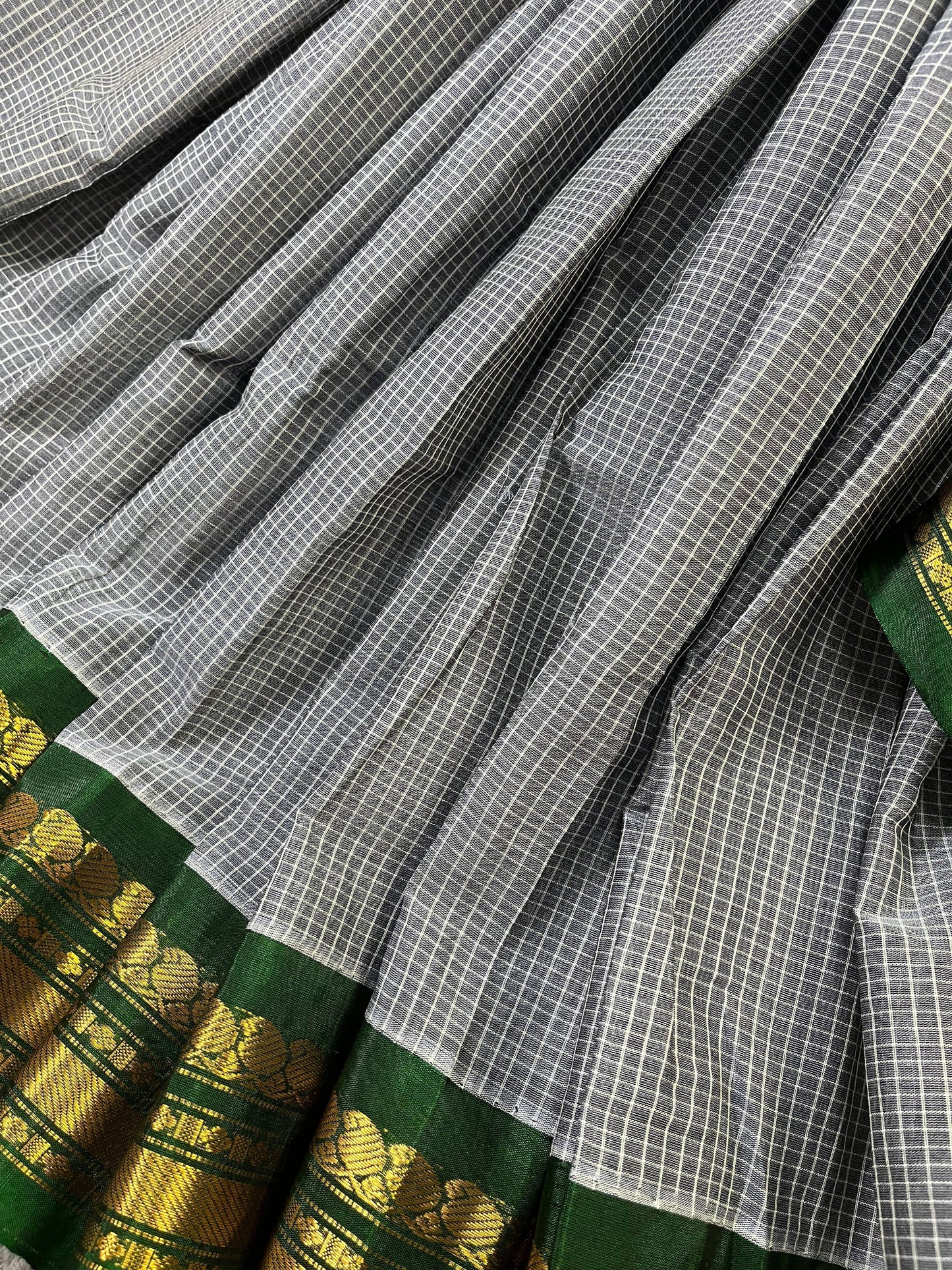 GREU COTTON PURE HANDLOOM GADWAL SAREE