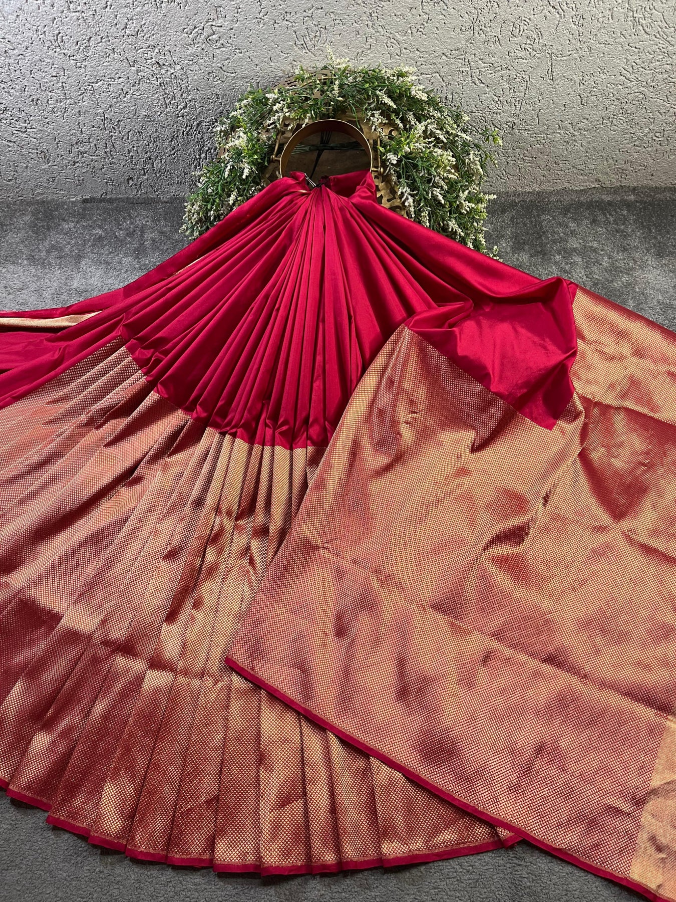 RED KATAN SILK PURE HANDLOOM BANARASI SAREE