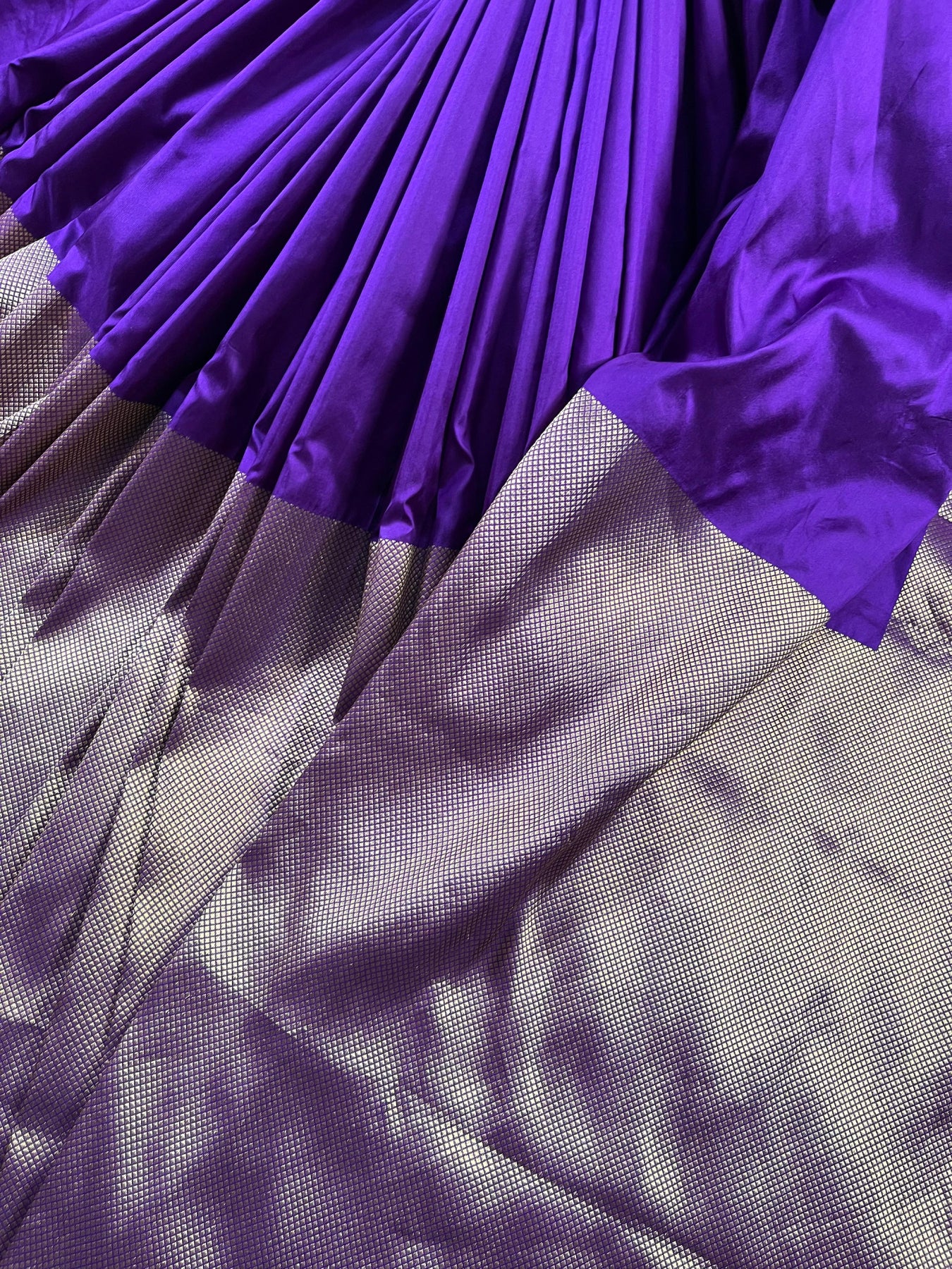 PURPLE KATAN SILK PURE HANDLOOM BANARASI SAREE
