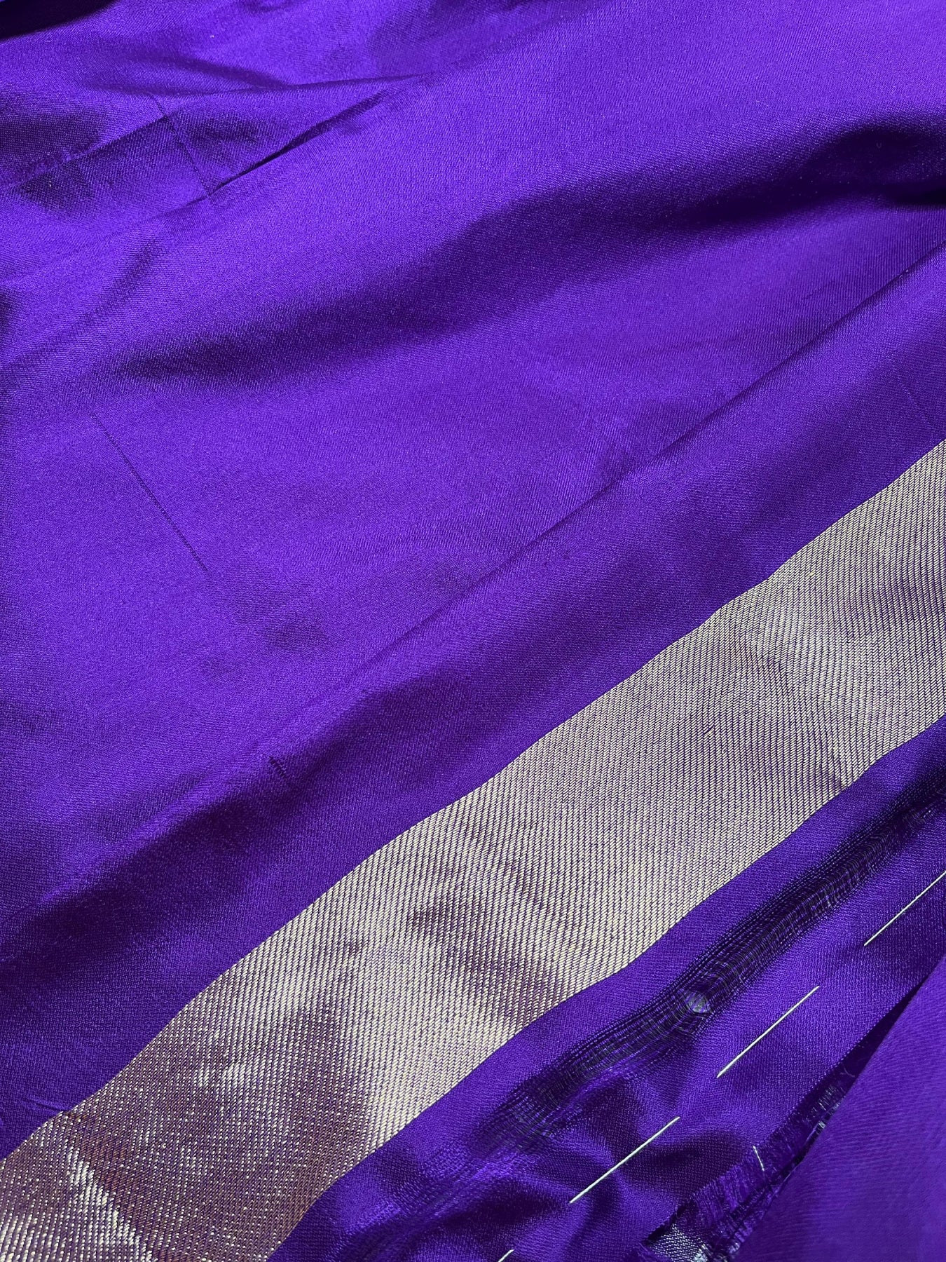 PURPLE KATAN SILK PURE HANDLOOM BANARASI SAREE