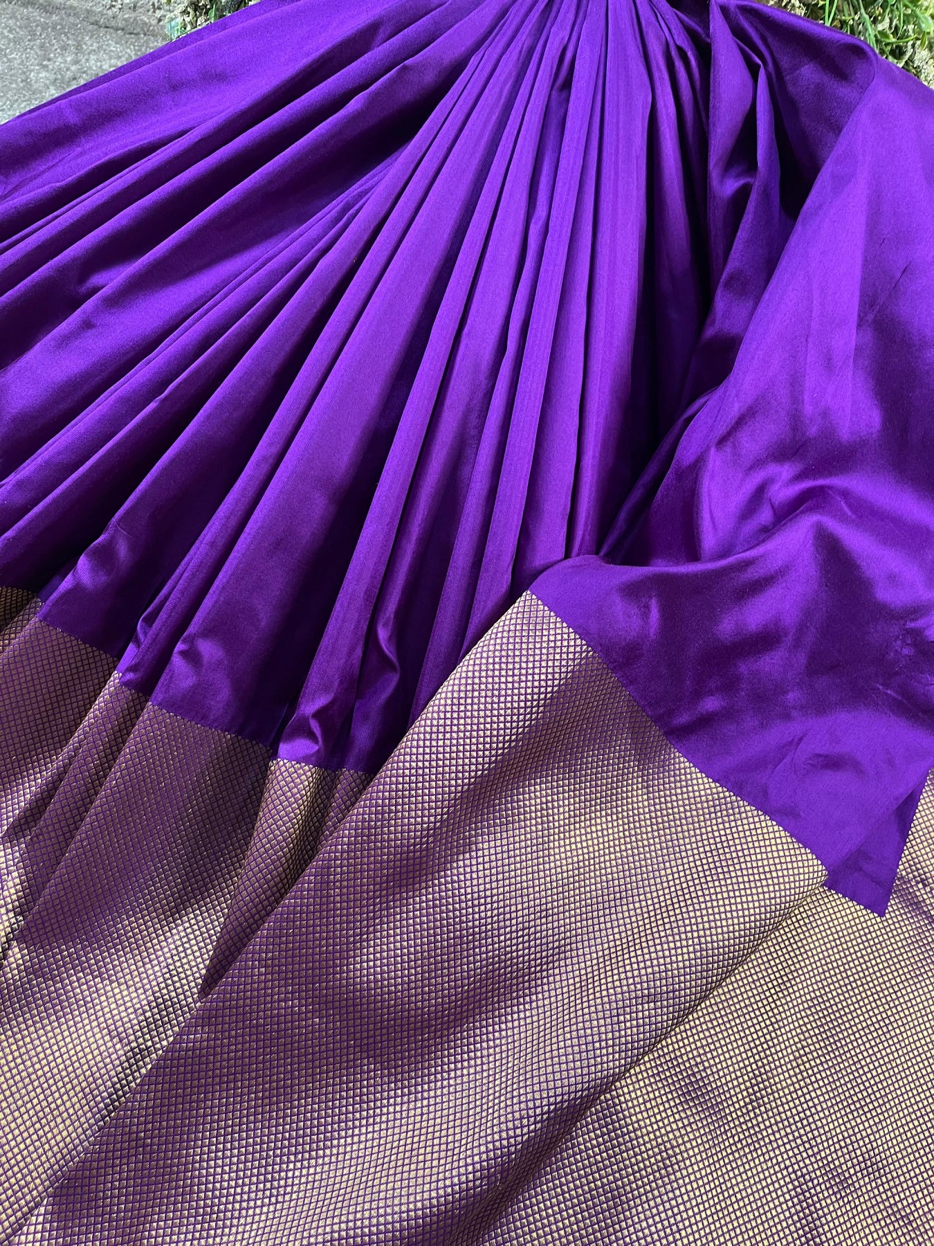 PURPLE KATAN SILK PURE HANDLOOM BANARASI SAREE