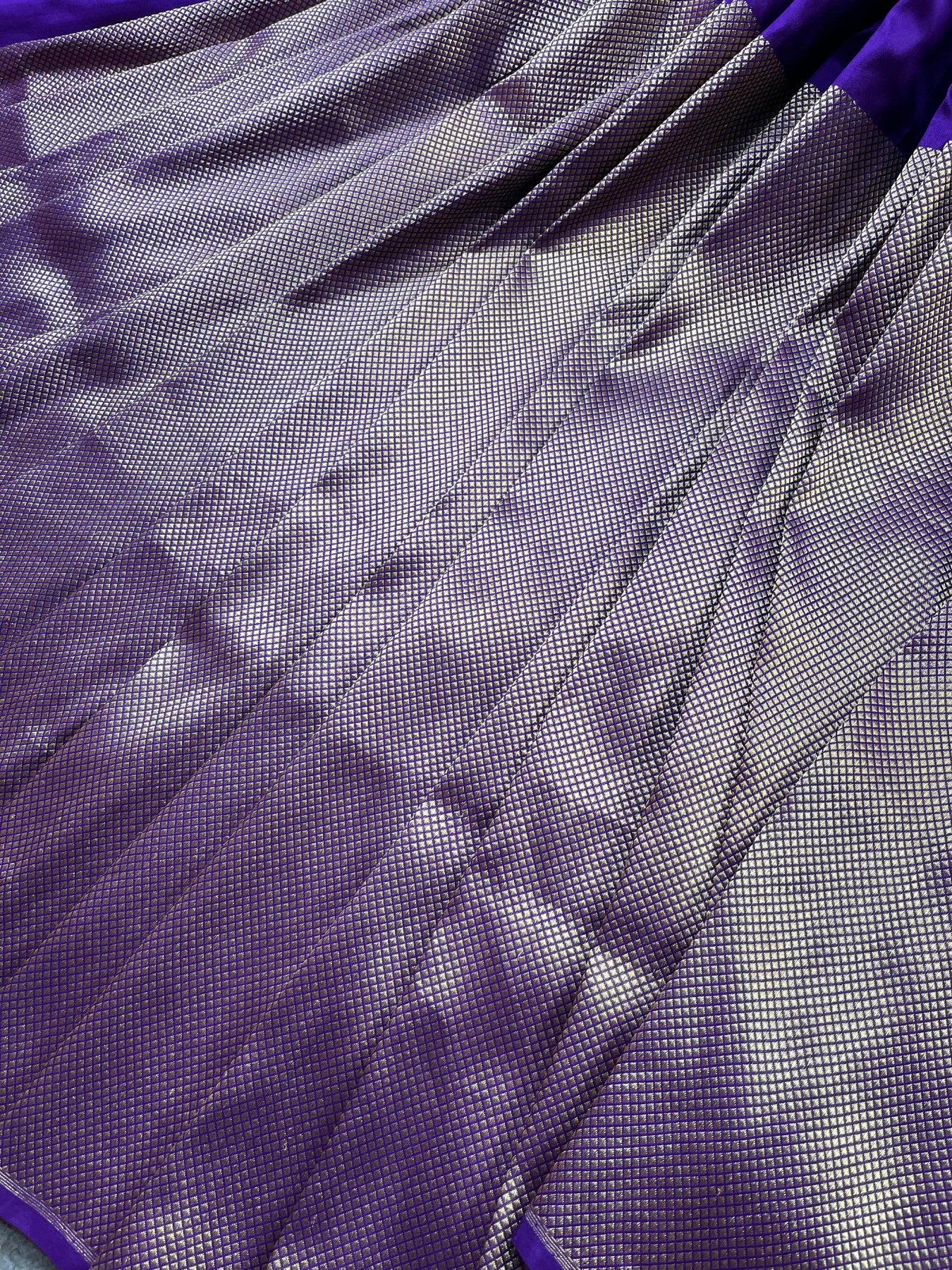 PURPLE KATAN SILK PURE HANDLOOM BANARASI SAREE