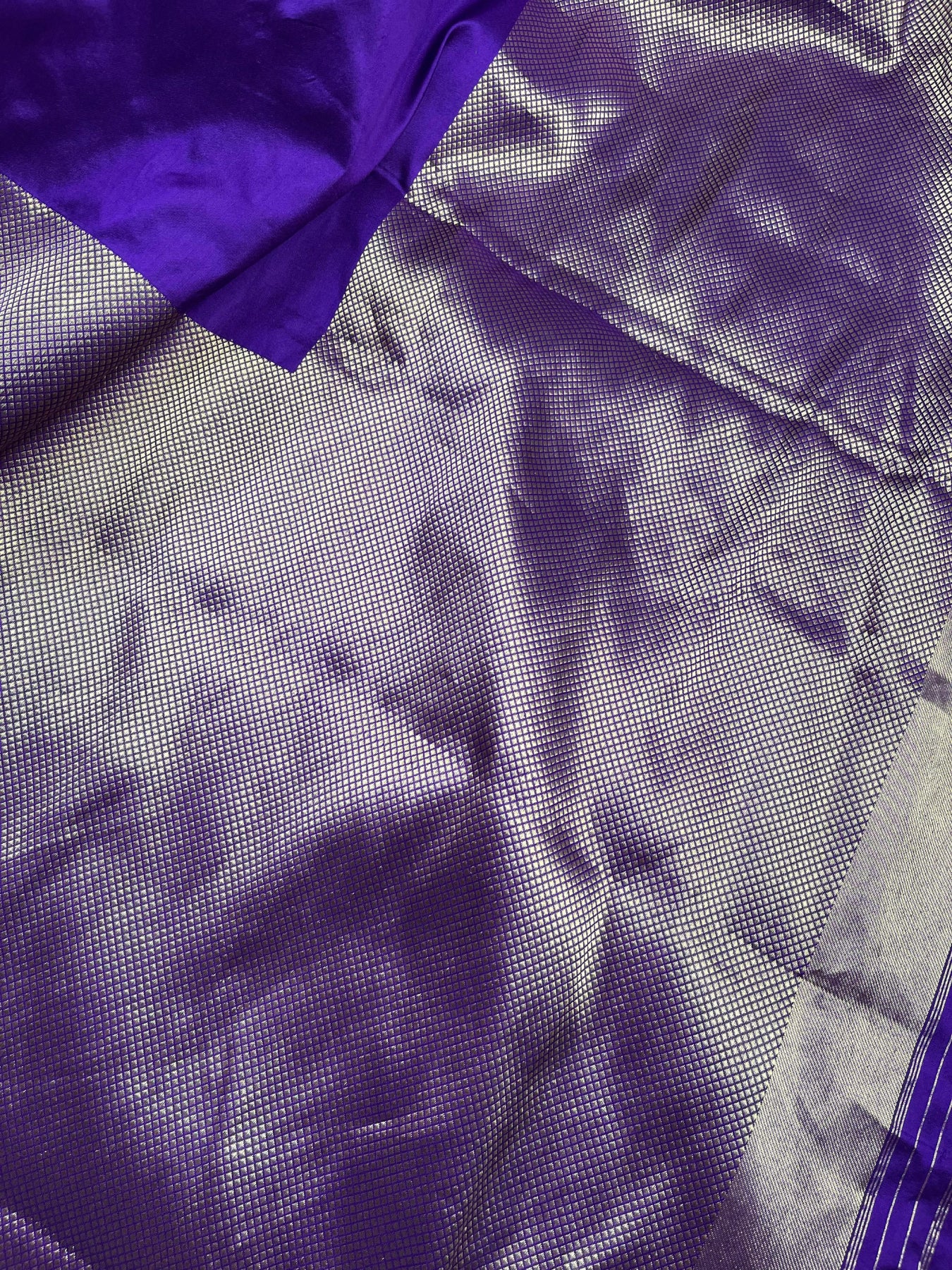 PURPLE KATAN SILK PURE HANDLOOM BANARASI SAREE