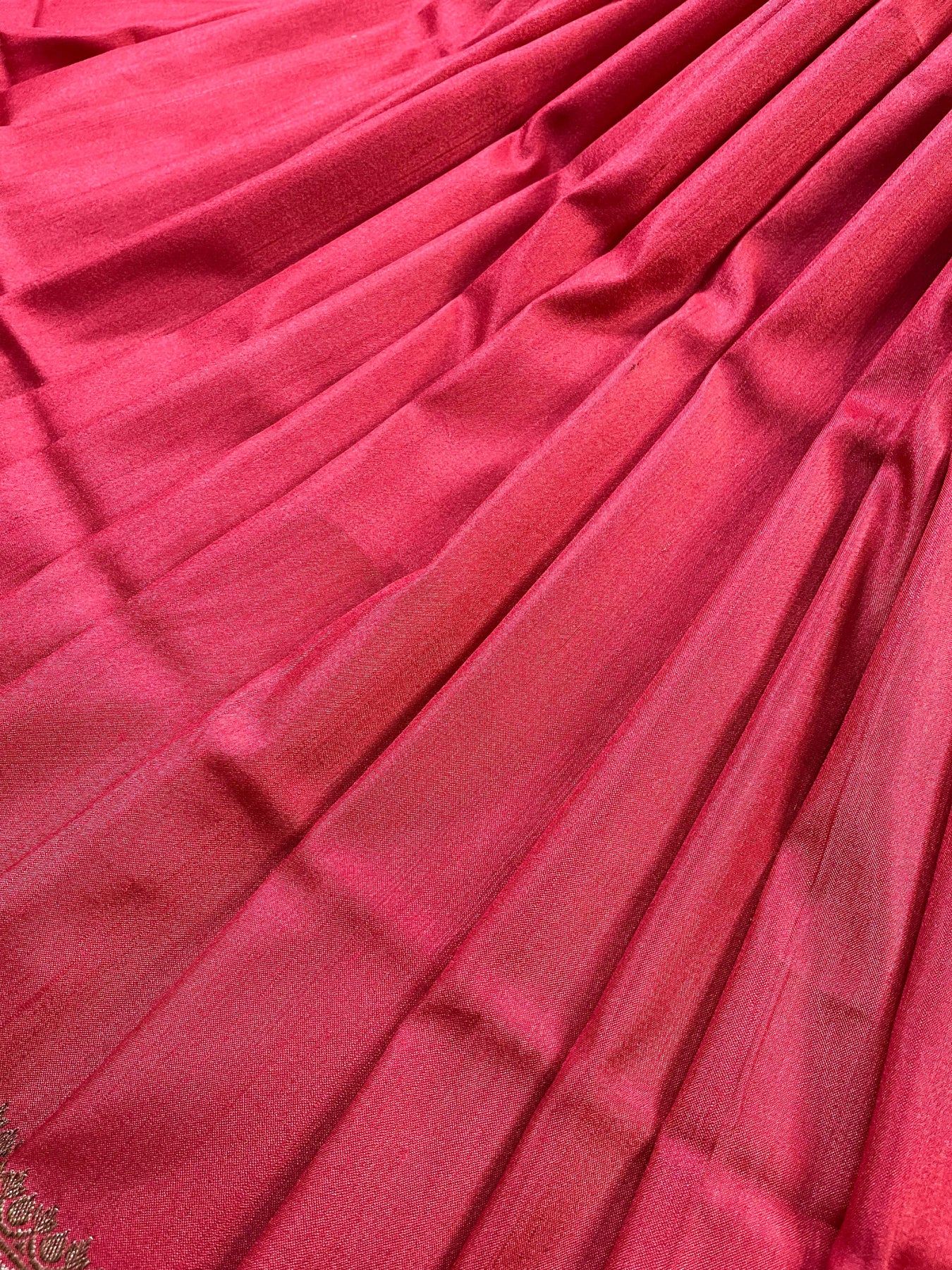 RED TASSAR SILK PURE HANDLOOM BANARASI SAREE