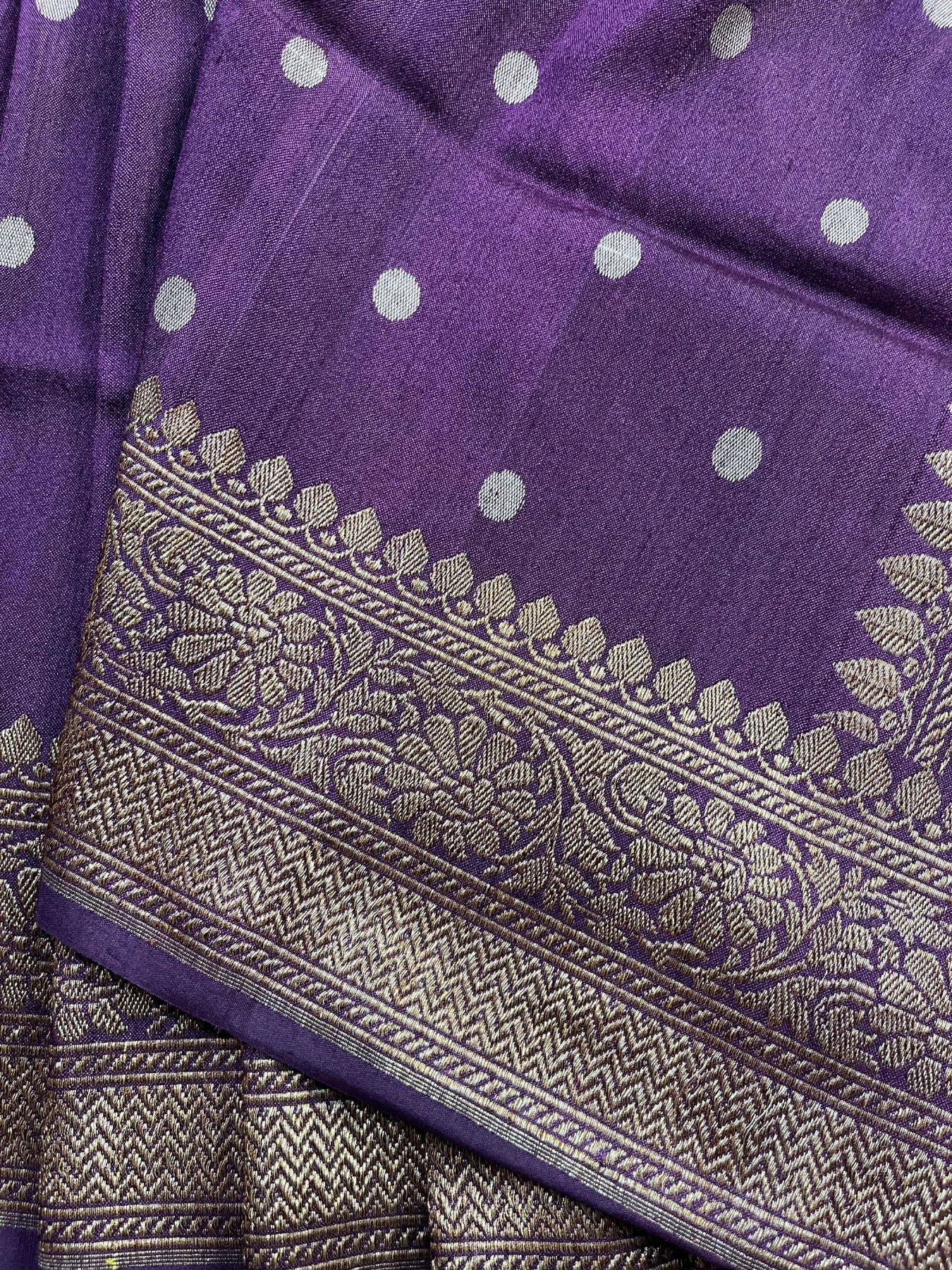 WINE TASSAR SILK PURE HANDLOOM BANARASI SAREE