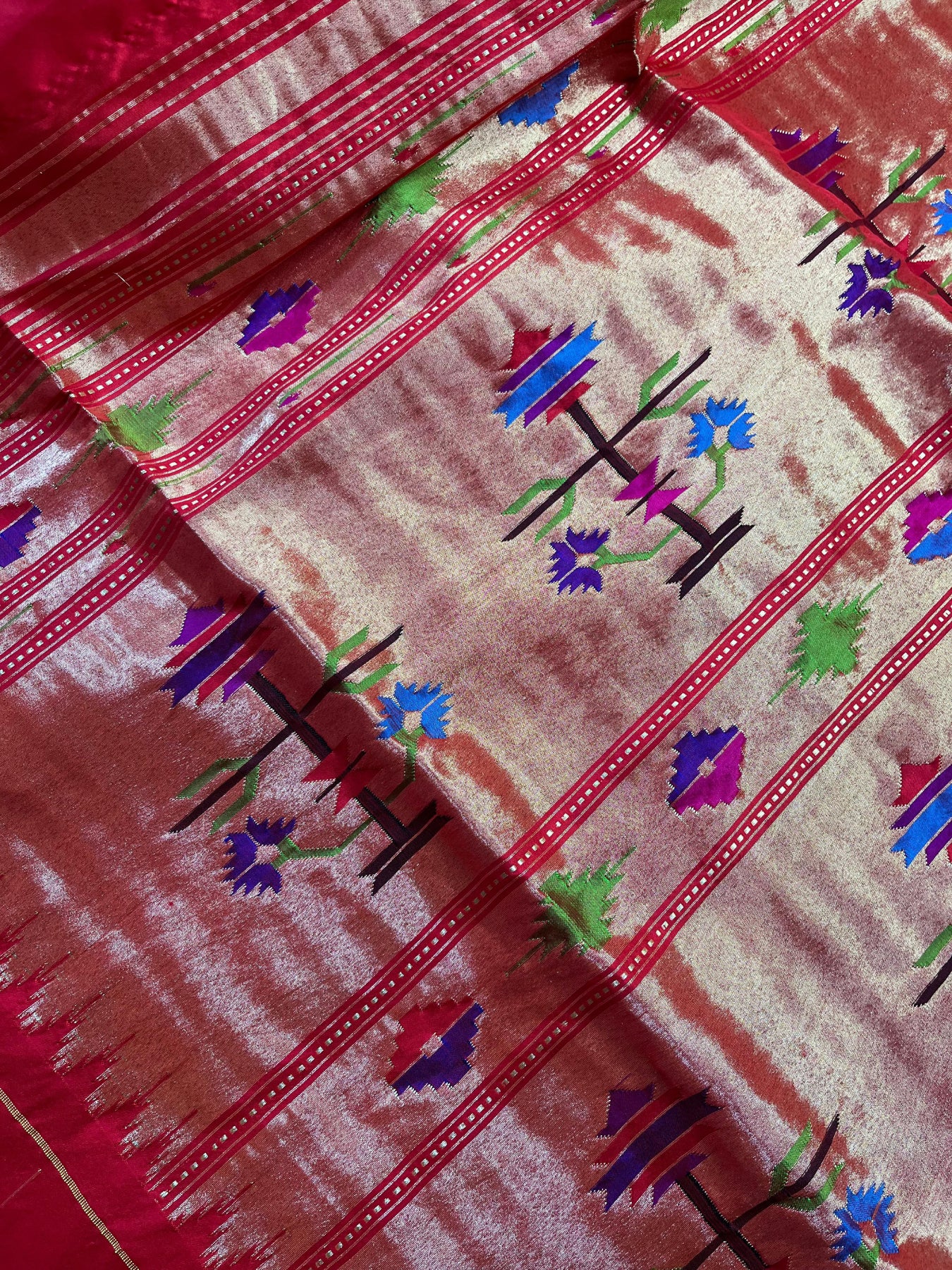 RED SILK PURE HANDLOOM PAITHANI SAREE