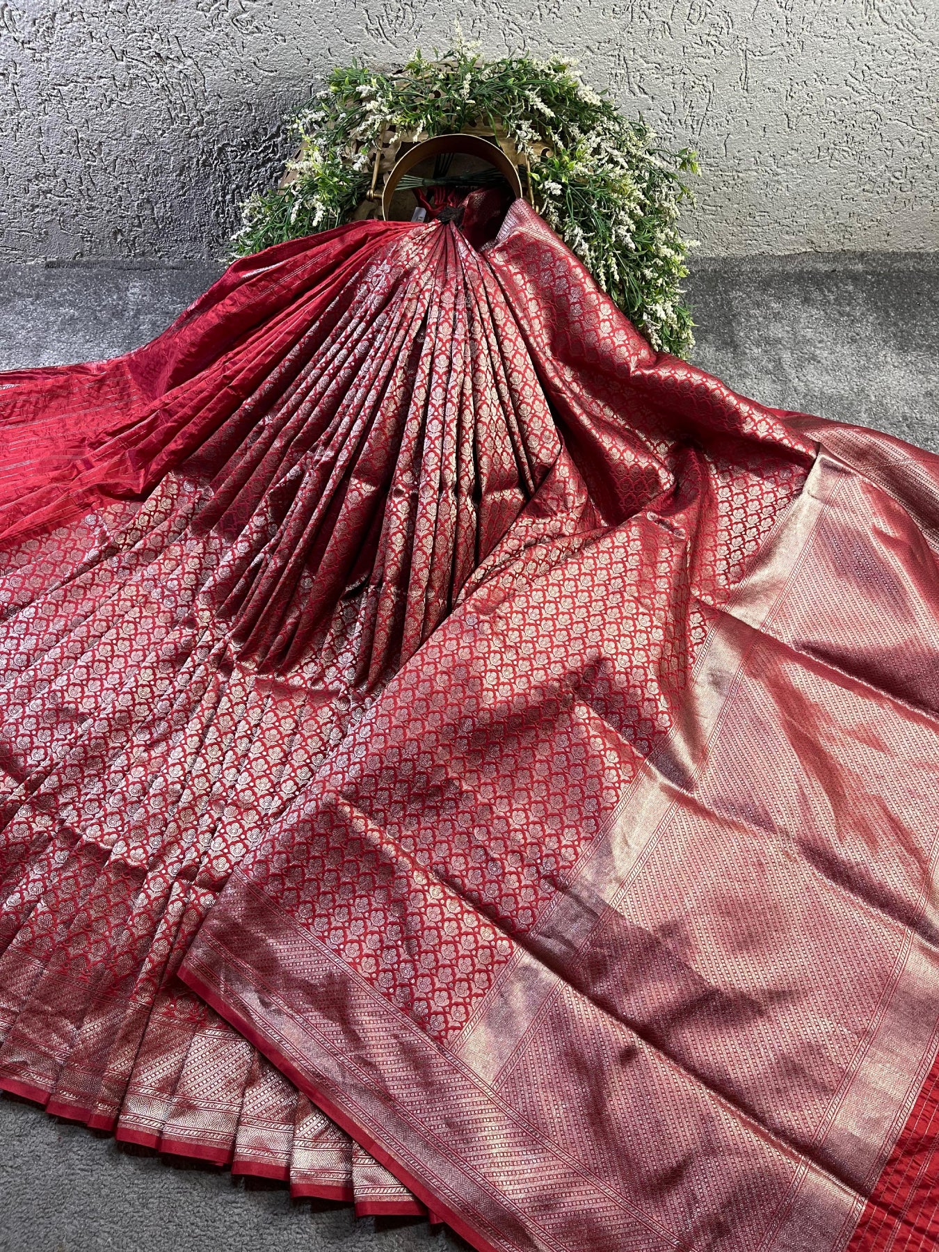 RED SILK PURE HANDLOOM BANARASI SAREE