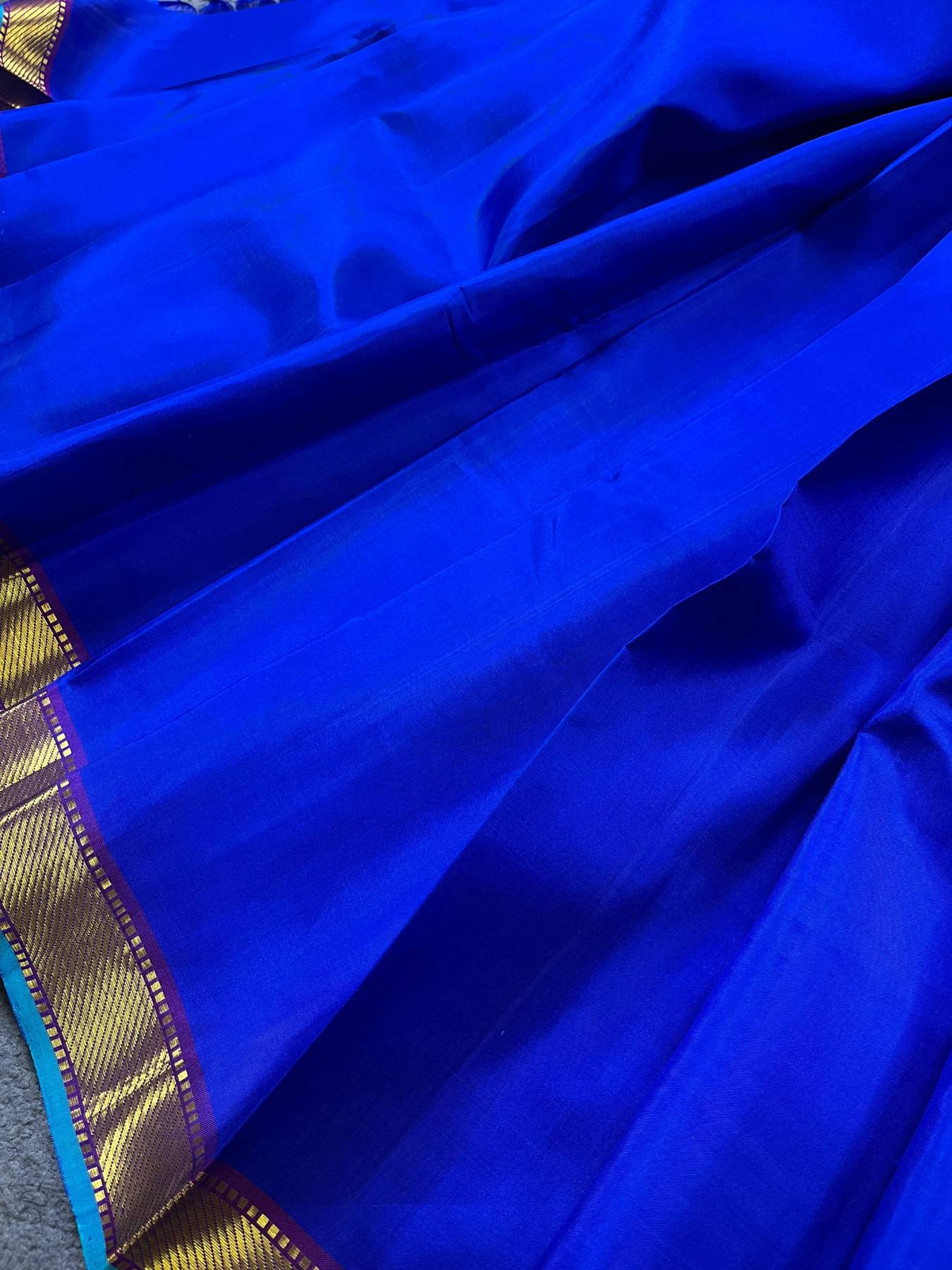 ROYAL BLUE SILK PURE HANDLOOM KANJIVARAM SAREE