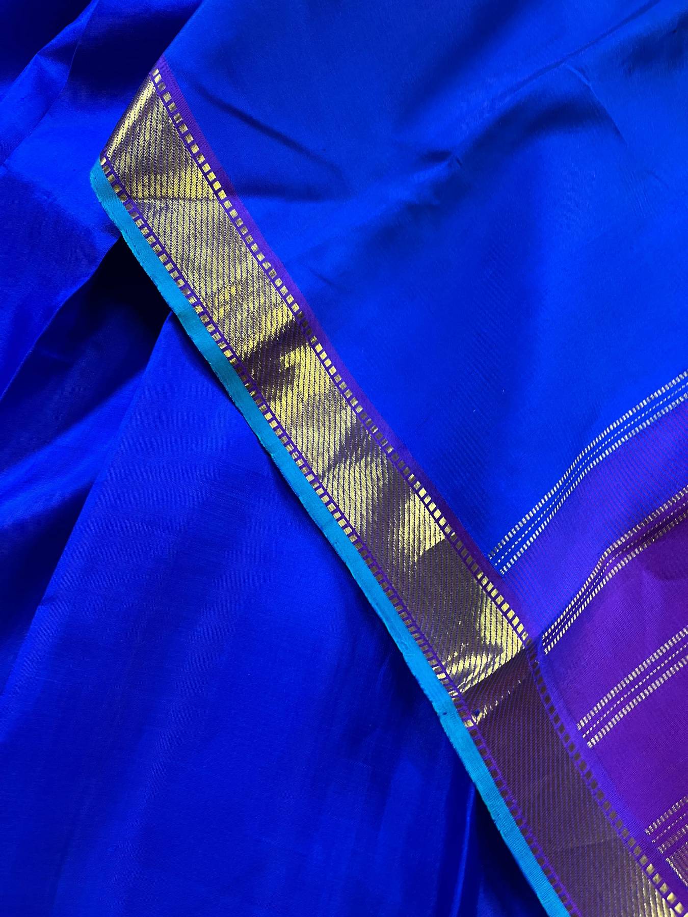 ROYAL BLUE SILK PURE HANDLOOM KANJIVARAM SAREE