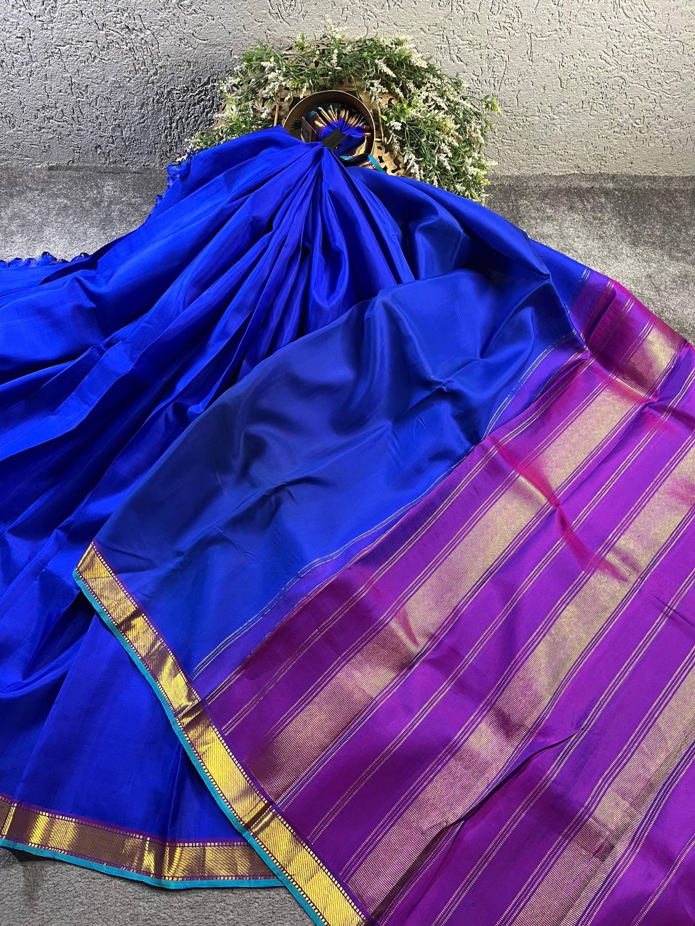 ROYAL BLUE SILK PURE HANDLOOM KANJIVARAM SAREE