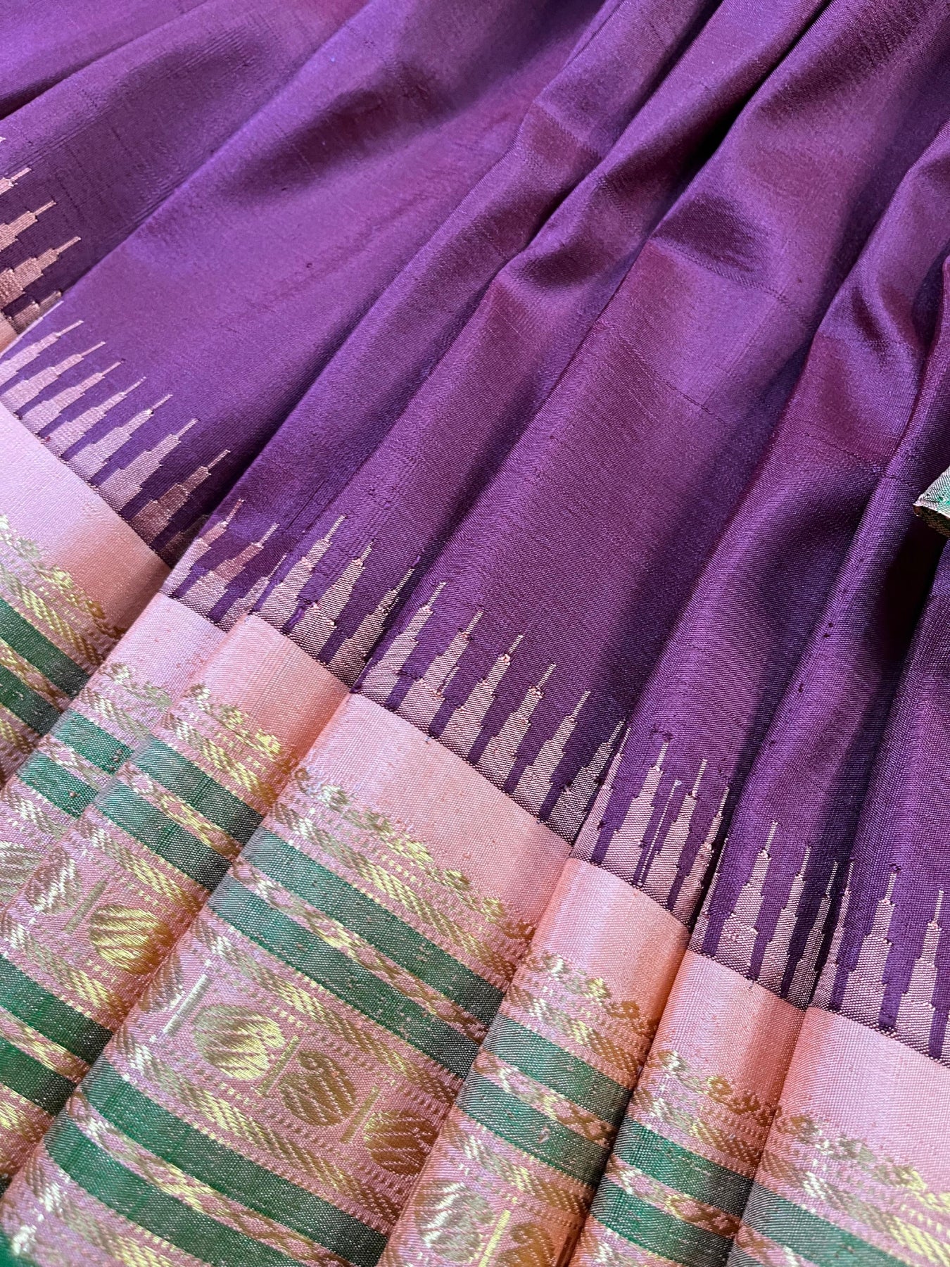 MAROON SILK PURE HANDLOOM GADWAL SAREE