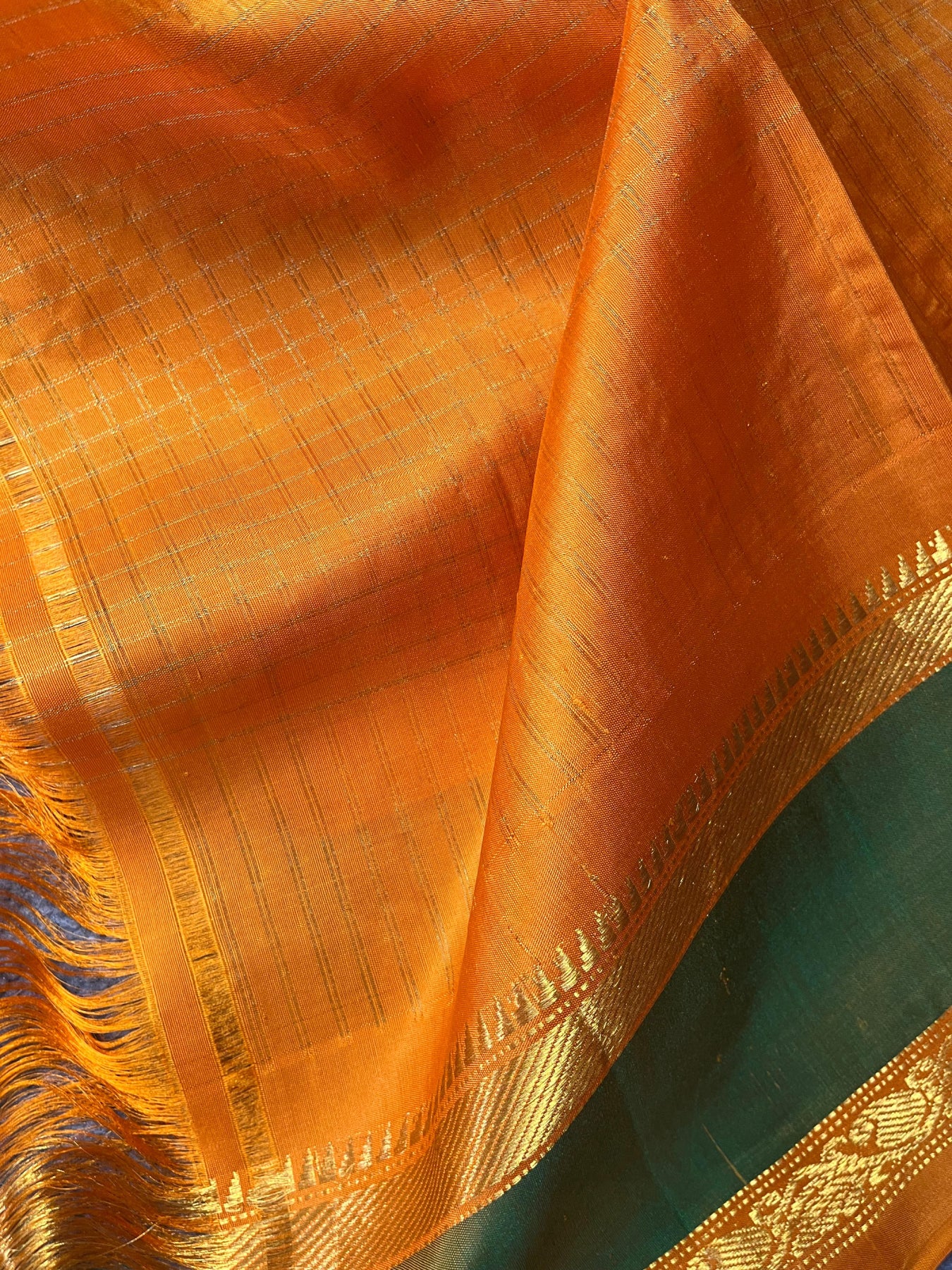 BLACK SILK PURE HANDLOOM GADWAL SAREE