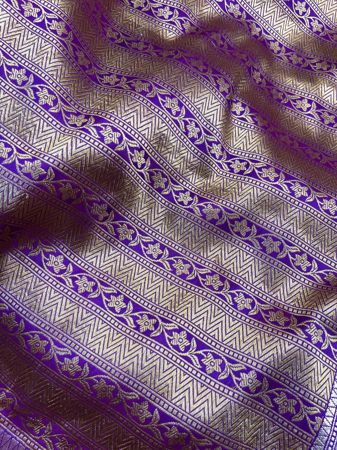 PURPLE SILK PURE HANDLOOM BANARASI SAREE